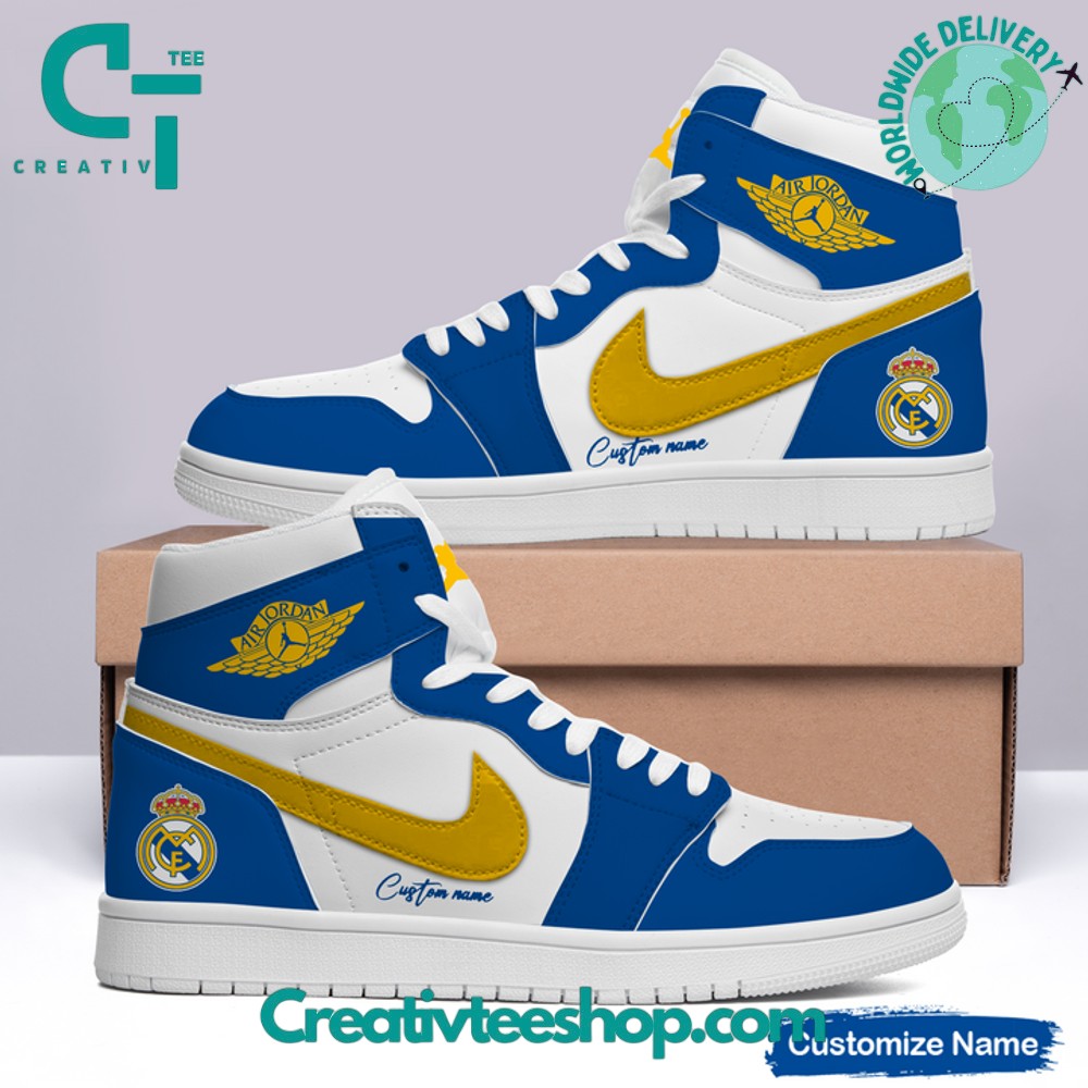 JWFancy Real Madrid AJ1 High Sneakers Shoes For Men And Women