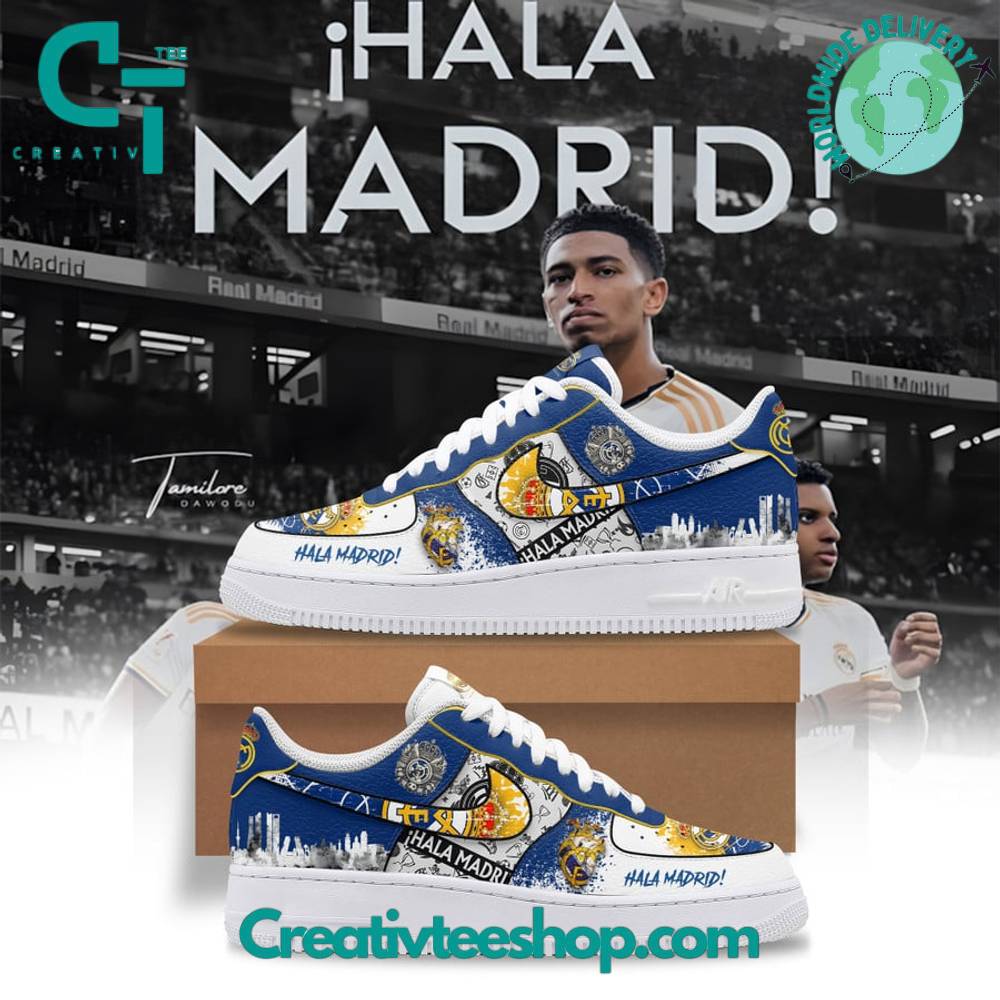 JWFancy Real Madrid Hala Madrid Air Low-Top Sneakers Shoes For Men And Women
