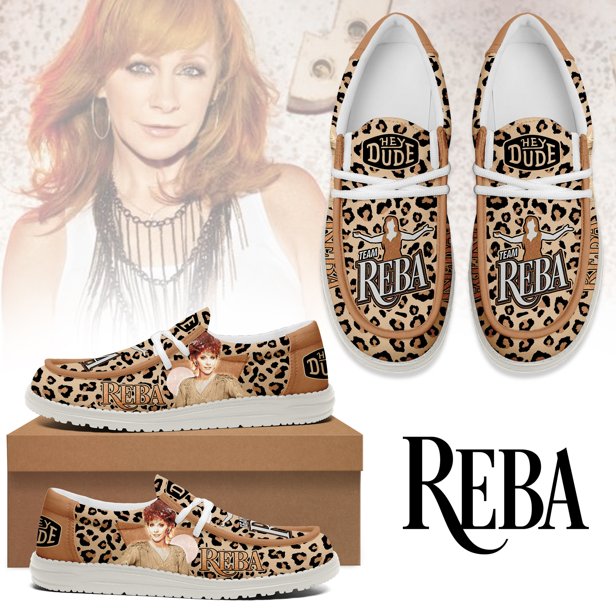 JWFancy Reba McEntire – Custom Name Hey Dude