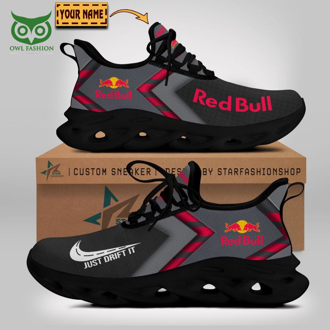 JWFancy Red Bull Motor Racing Max Soul Shoes Sneakers For Men And Women