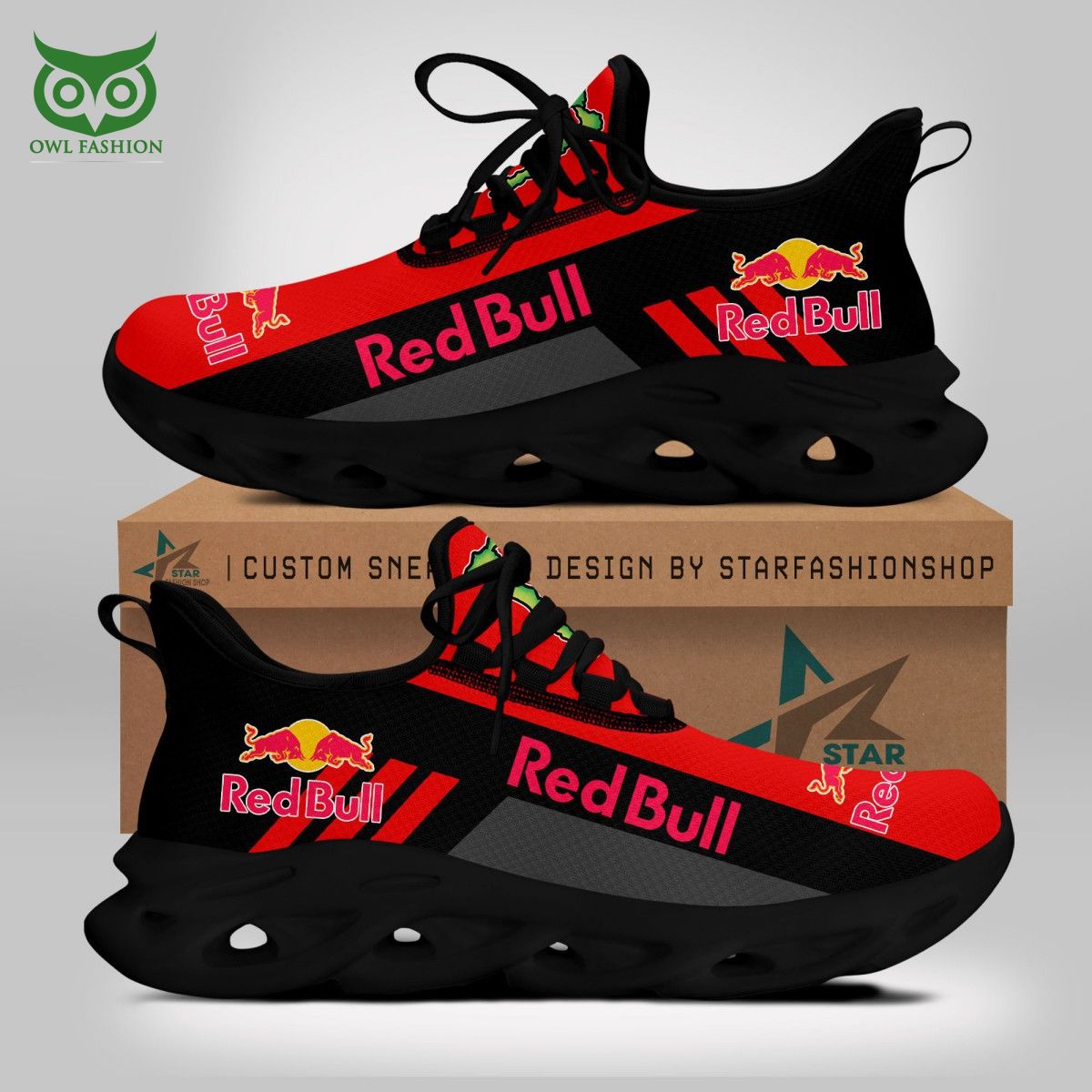 JWFancy Red Bull Motor Racing Max Soul Shoes Sneakers For Men And Women