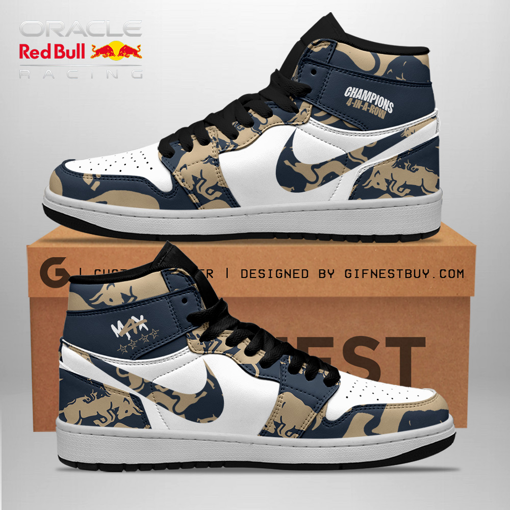 JWFancy Red Bull Racing AJ1 High Sneakers Shoes For Men And Women