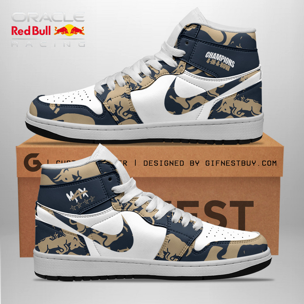 JWFancy Red Bull Racing AJ1 High Sneakers Shoes For Men And Women