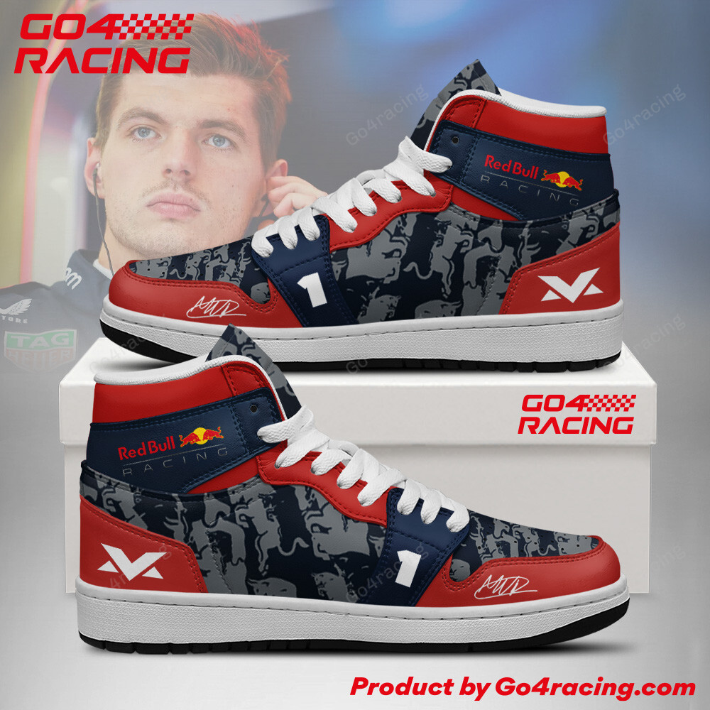 JWFancy Redbull Racing AJ1 High Sneakers Shoes For Men And Women