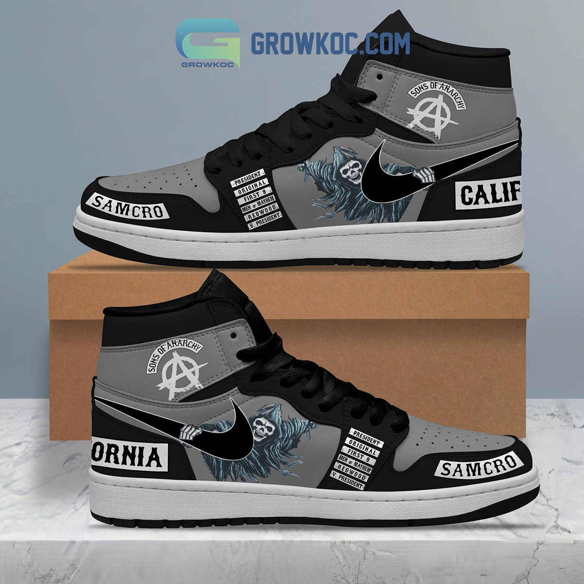 JWFancy Redwood Men Of Mayhem AJ1 High Sneakers Shoes For Men And Women