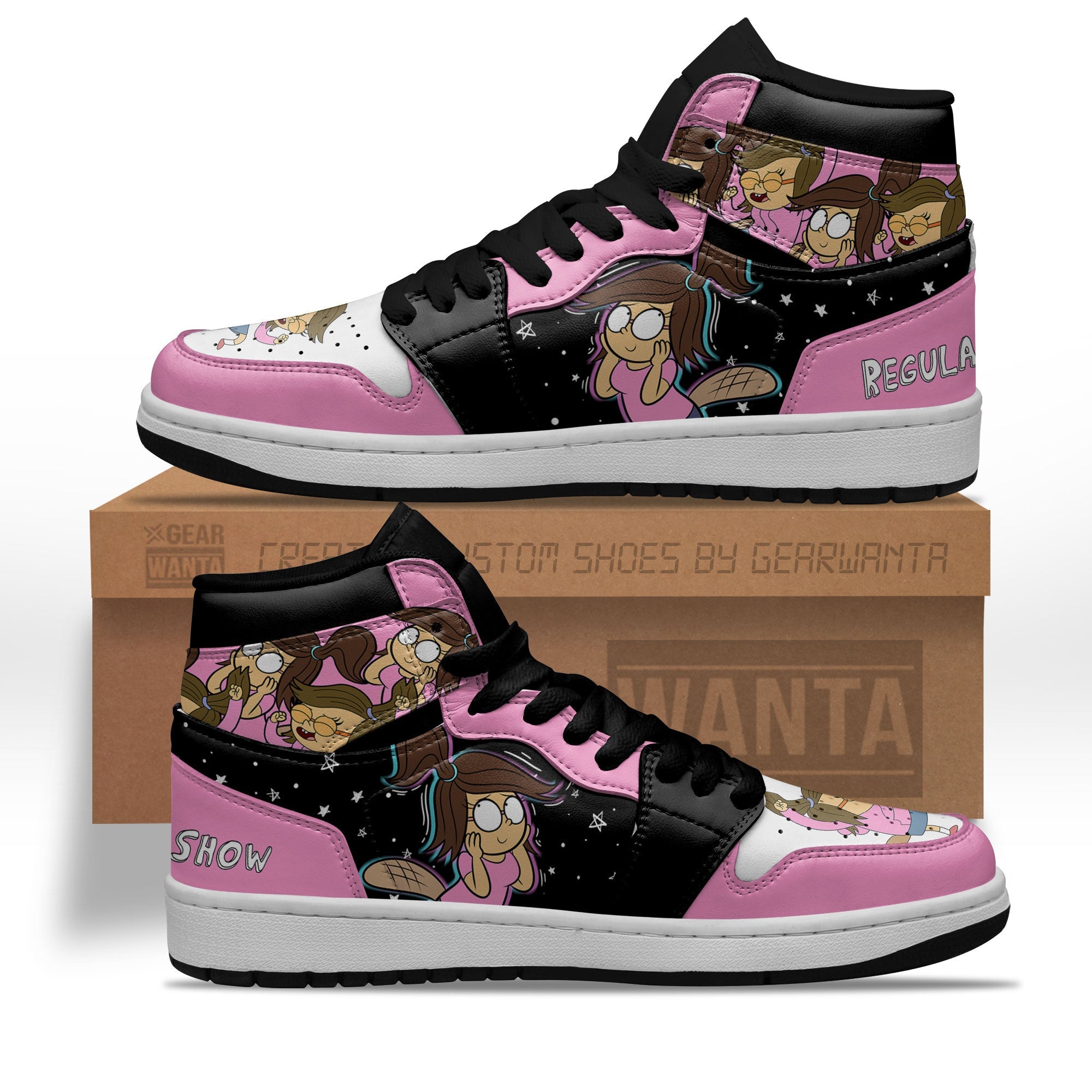JWFancy Regular Show Eileen Roberts AJ1 High Sneakers Shoes For Men And Women