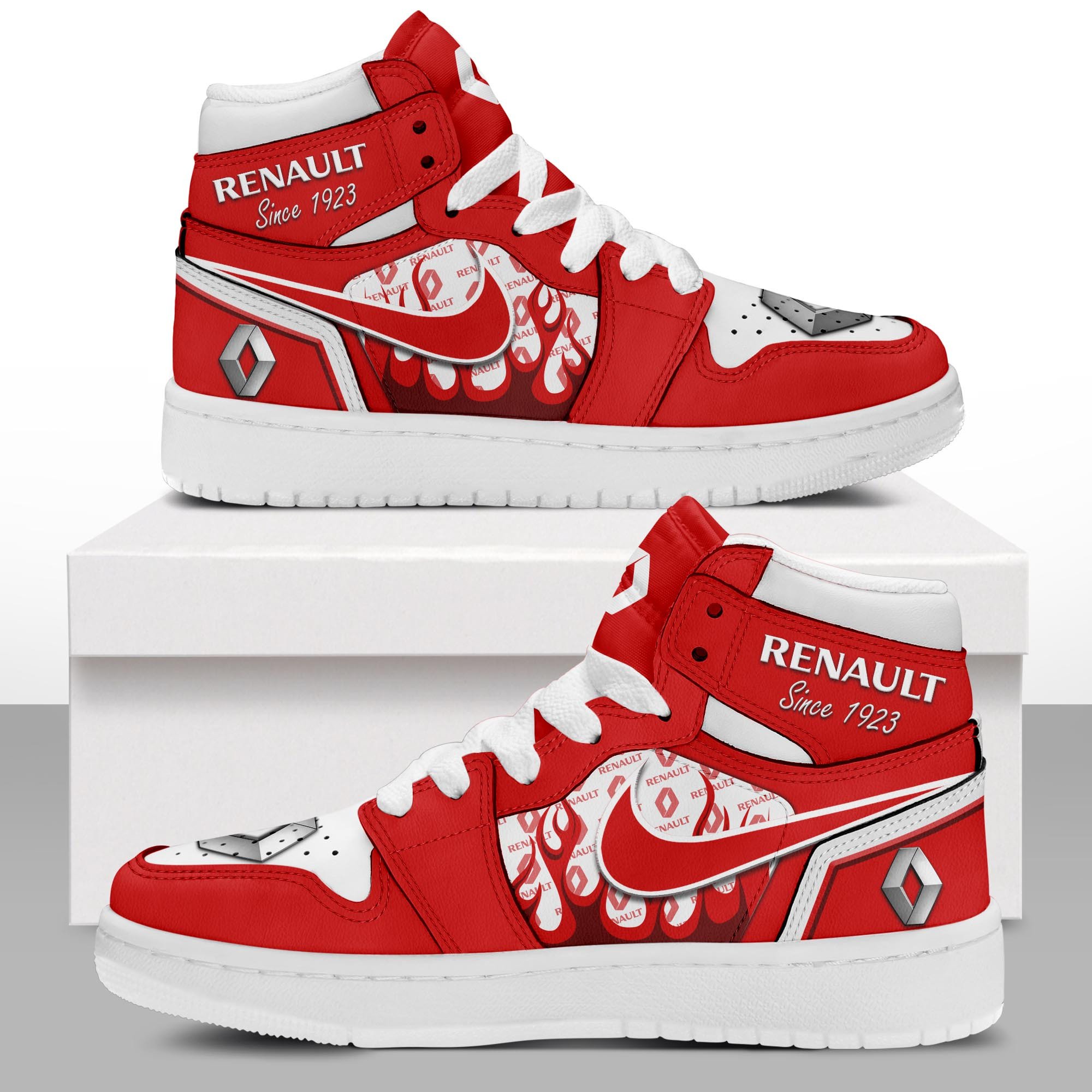 JWFancy Renault AJ1 High Sneakers Shoes For Men And Women