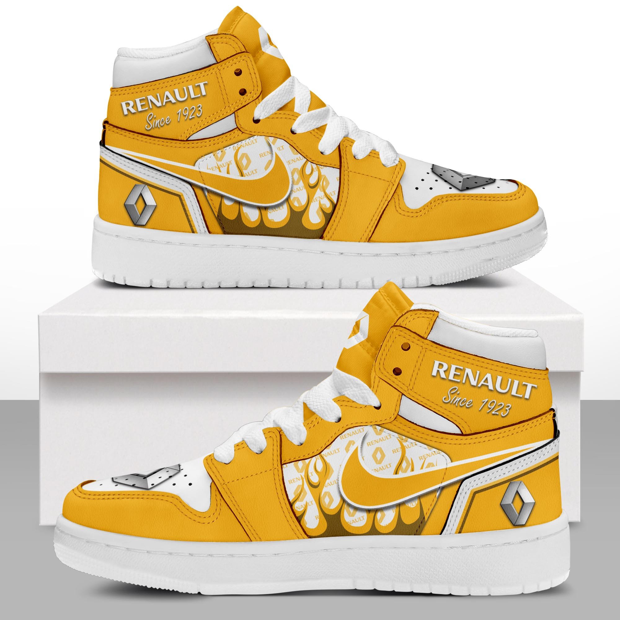 JWFancy Renault AJ1 High Sneakers Shoes For Men And Women