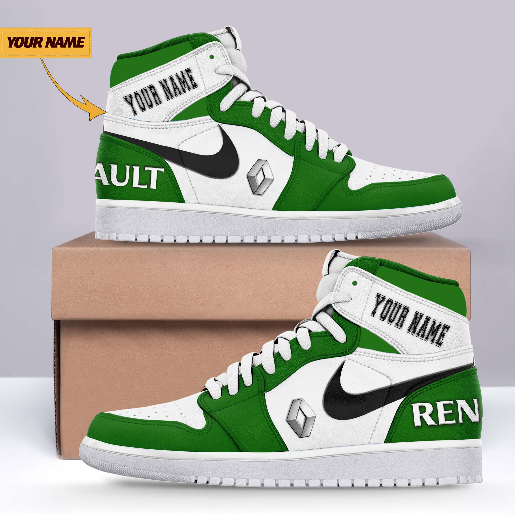 JWFancy Renault AJ1 High Sneakers Shoes For Men And Women