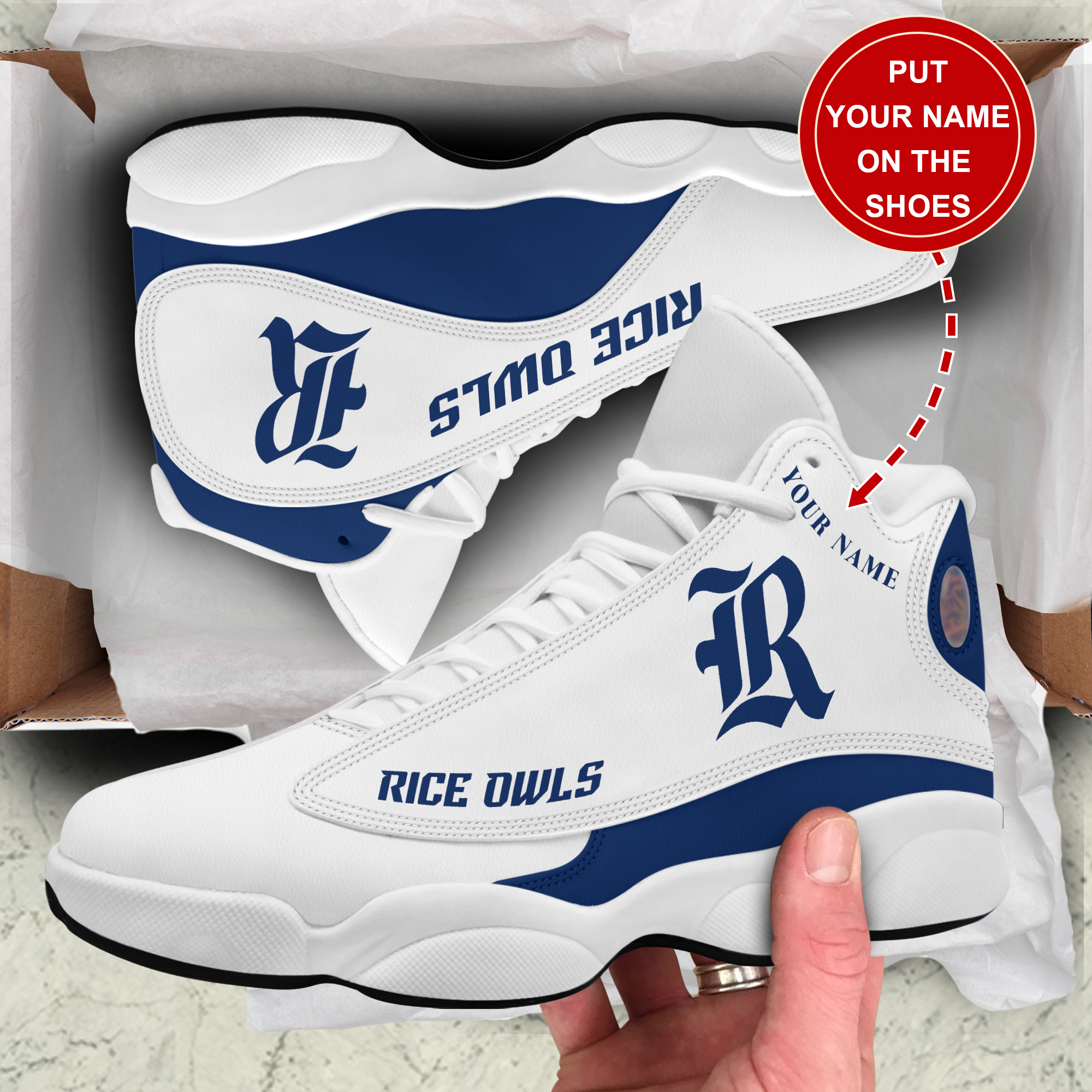 JWFancy Rice Owls AJ13 Sneakers Shoes For Men And Women
