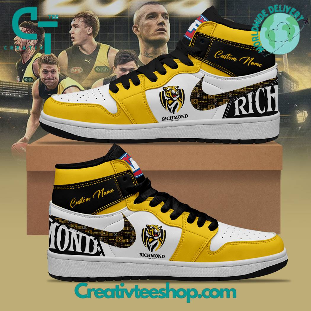 JWFancy Richmond Tigers AJ1 High Sneakers Shoes For Men And Women