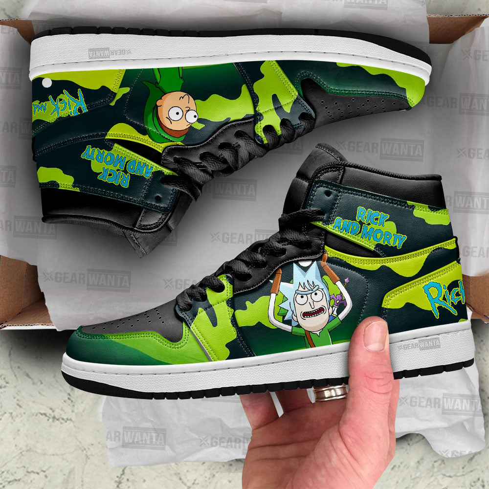 JWFancy Rick and Morty AJ1 High Sneakers Shoes For Men And Women