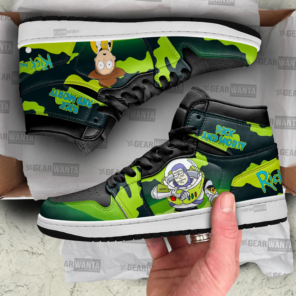 JWFancy Rick and Morty AJ1 High Sneakers Shoes For Men And Women
