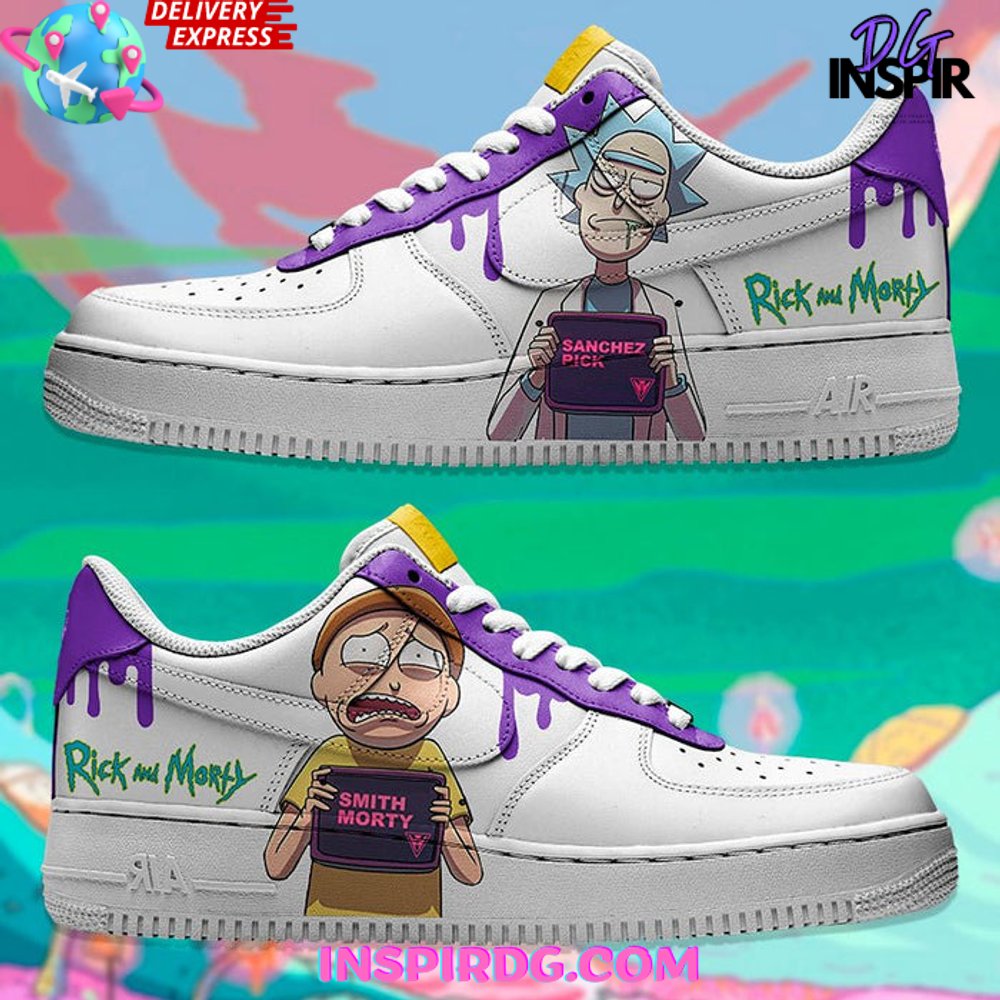 JWFancy Rick Morty Drip Air Low-Top Sneakers Shoes For Men And Women