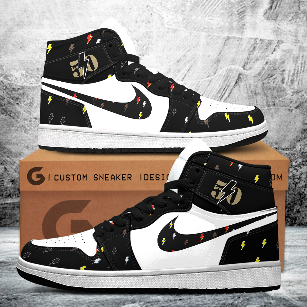 JWFancy Rock Music AJ1 High Sneakers Shoes For Men And Women