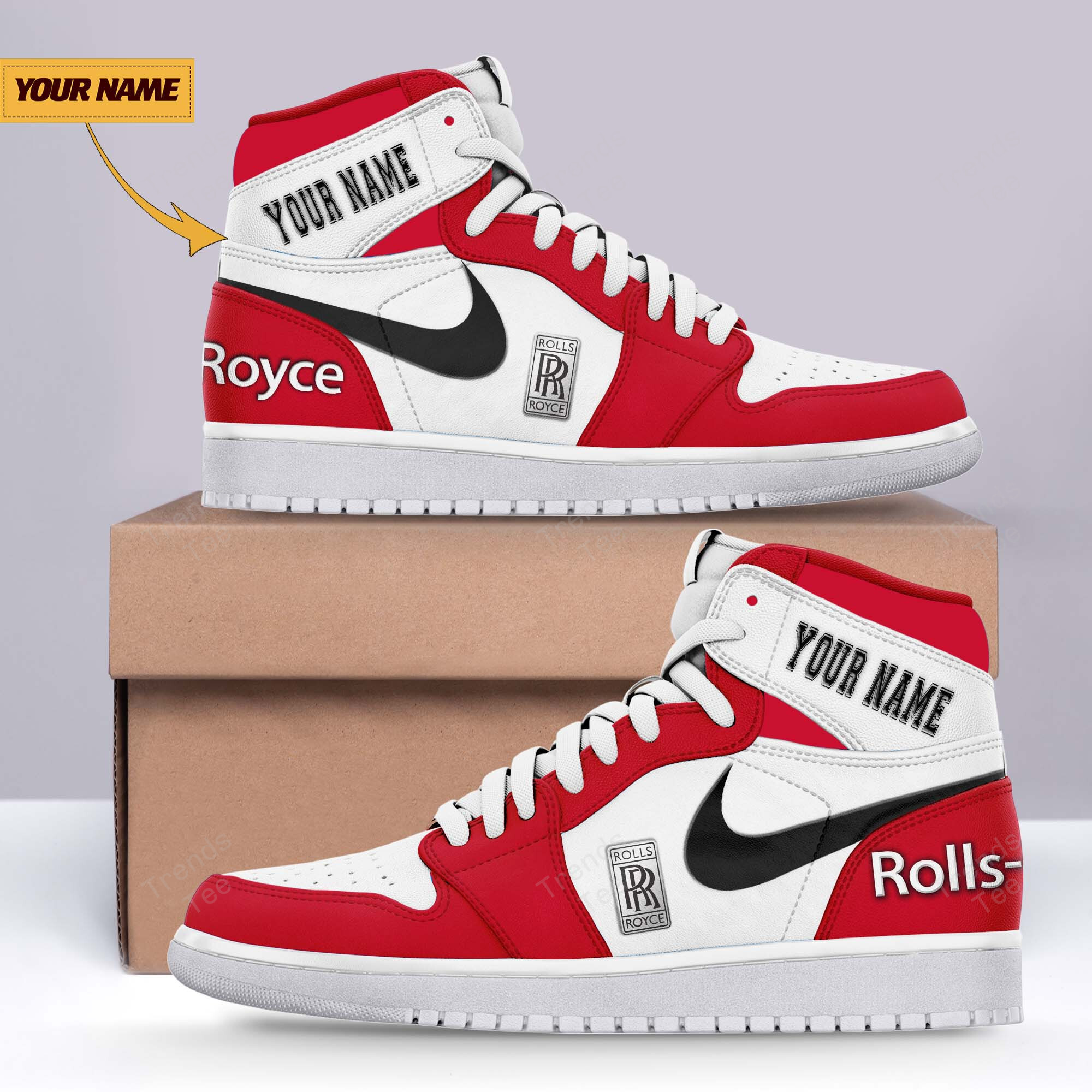 JWFancy Rolls Royce AJ1 High Sneakers Shoes For Men And Women