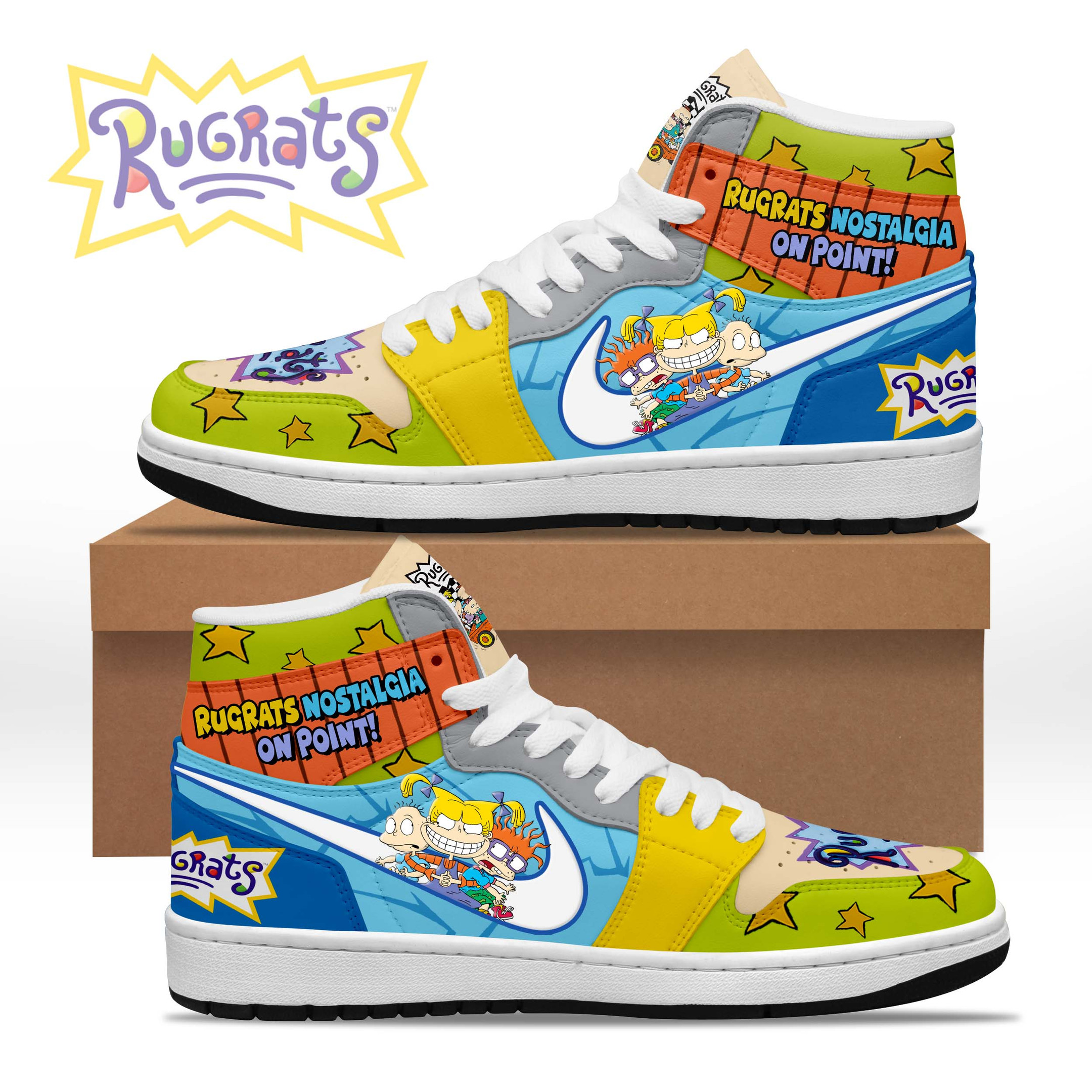 JWFancy Rugrats AJ1 High Sneakers Shoes For Men And Women