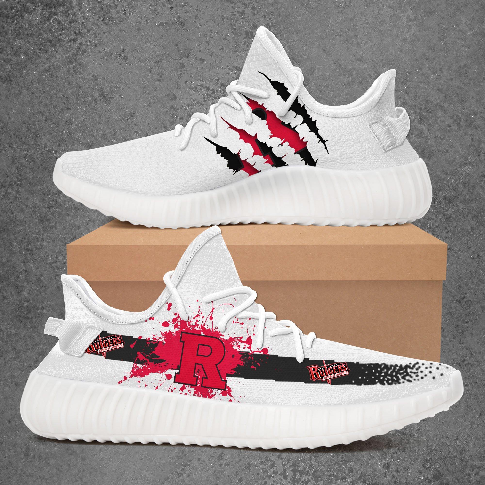 JWFancy Rutgers Scarlet Knights Yeezy Boost Shoes For Men And Women