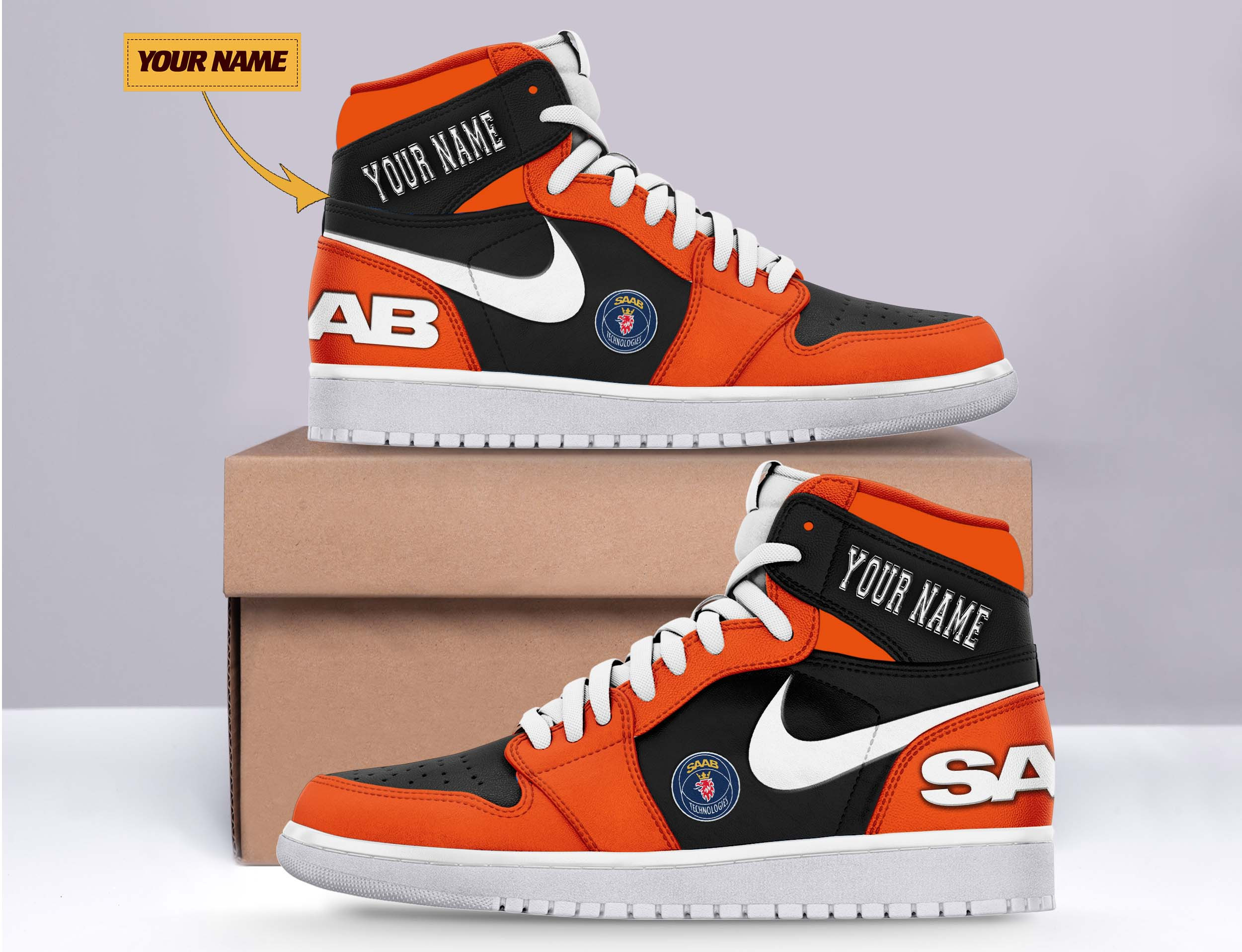 JWFancy Saab AJ1 High Sneakers Shoes For Men And Women
