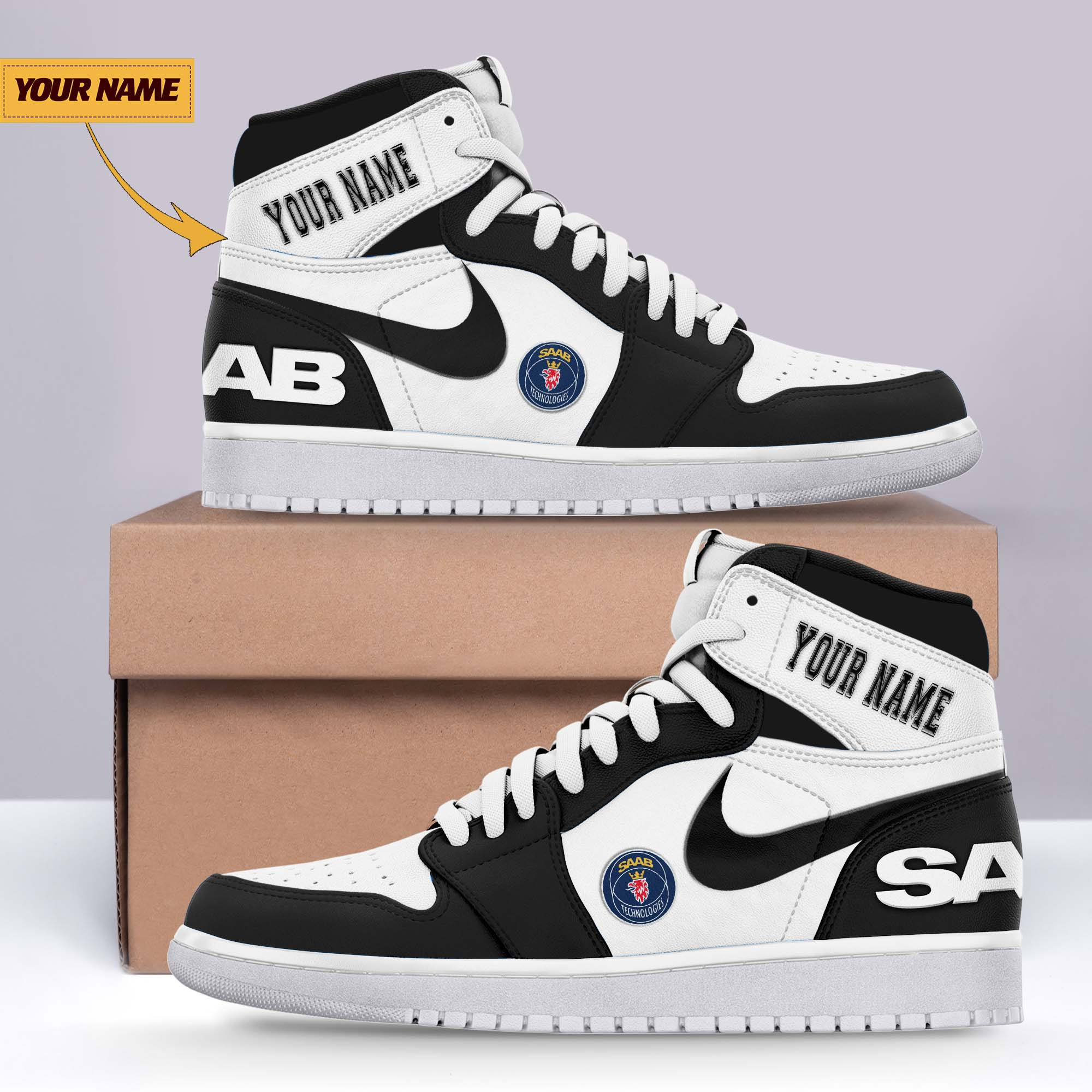JWFancy Saab AJ1 High Sneakers Shoes For Men And Women
