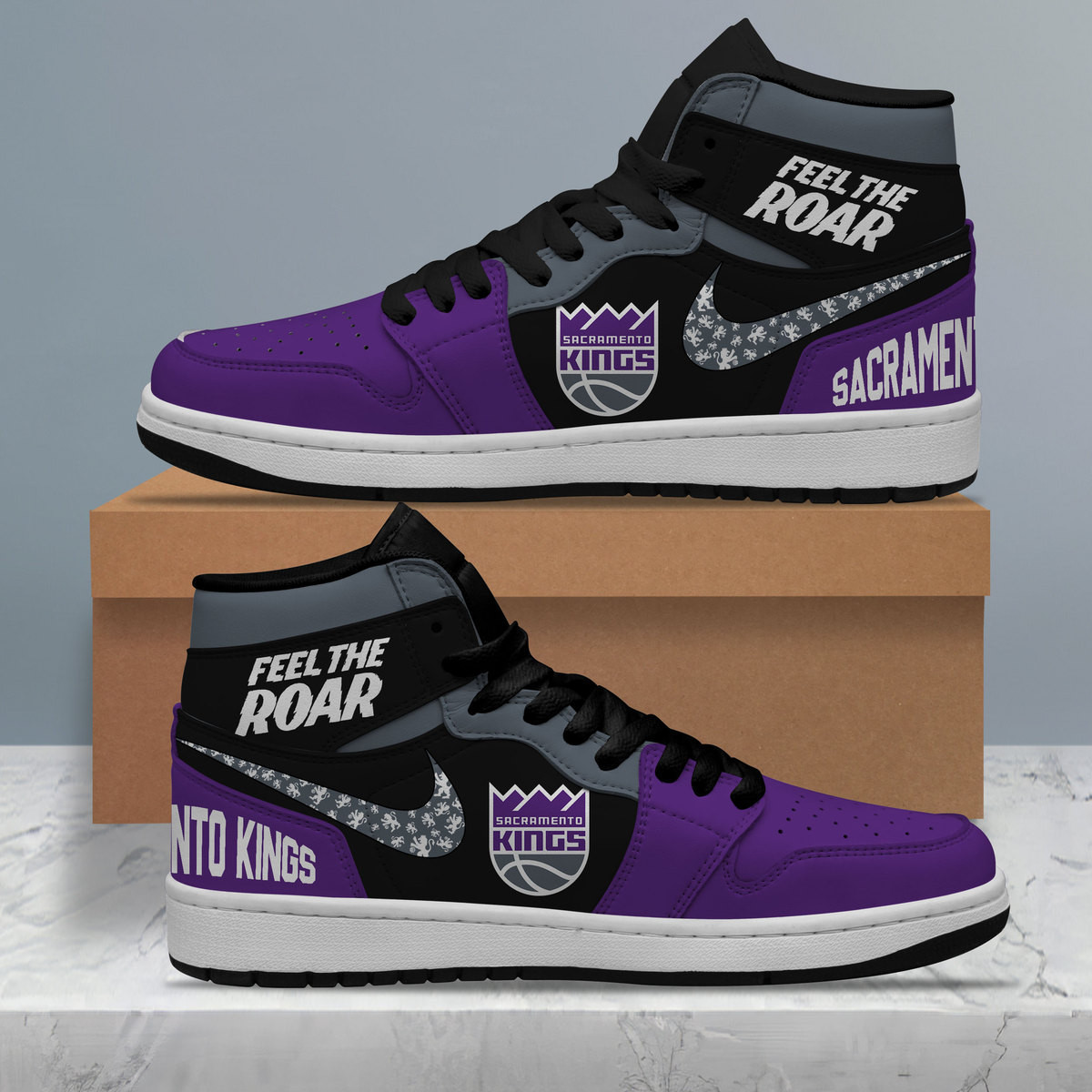 JWFancy Sacramento Kings AJ1 High Sneakers Shoes For Men And Women