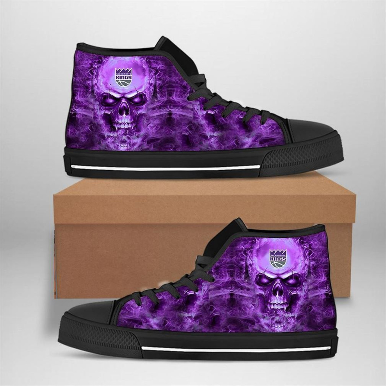 JWFancy Sacramento Kings High Top Canvas Sneakers Shoes For Men And Women