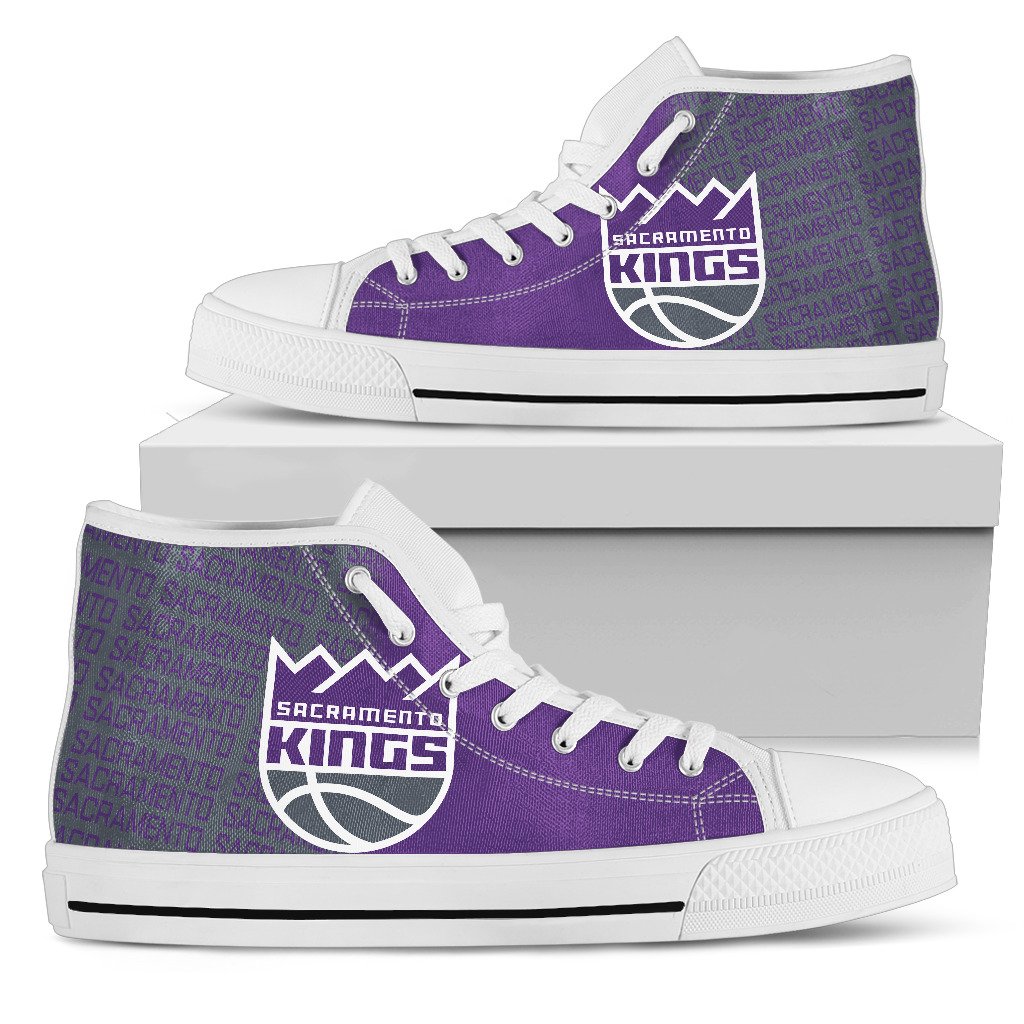 JWFancy Sacramento Kings High Top Canvas Sneakers Shoes For Men And Women