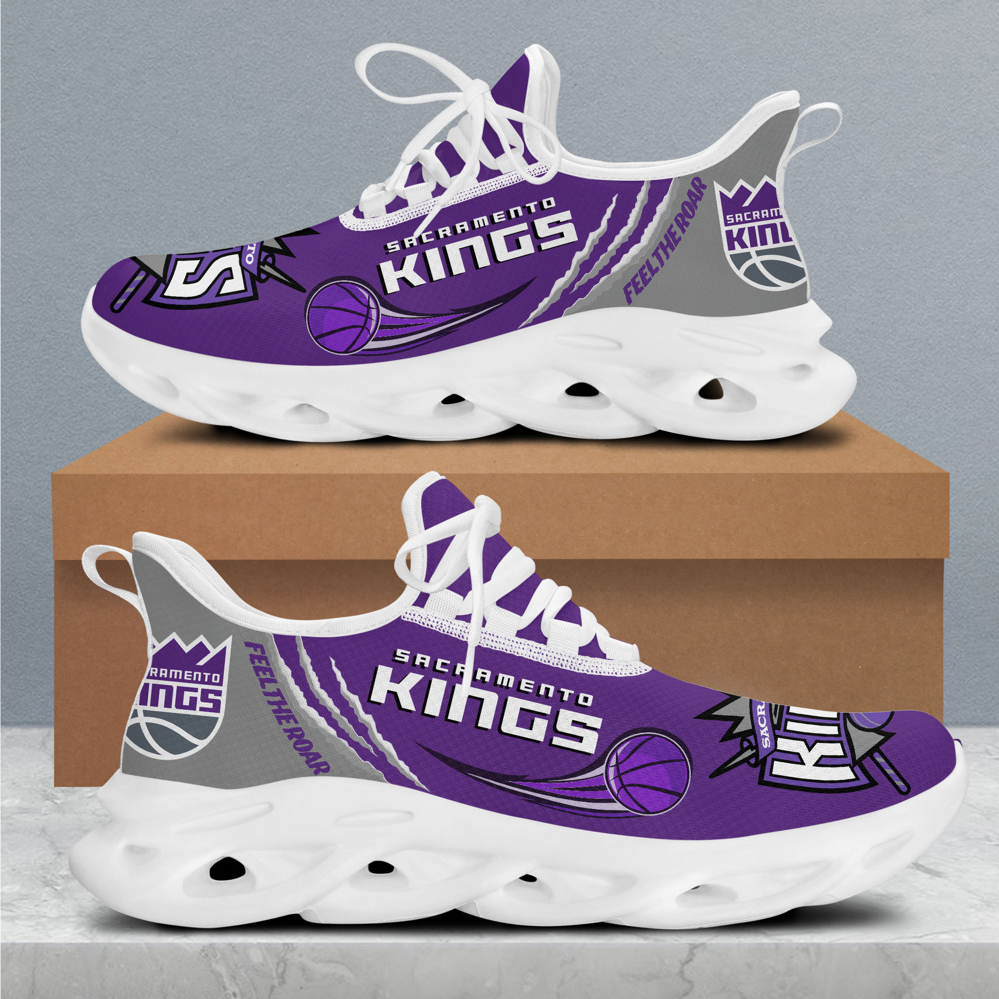 JWFancy Sacramento Kings Max Soul Shoes Sneakers For Men And Women