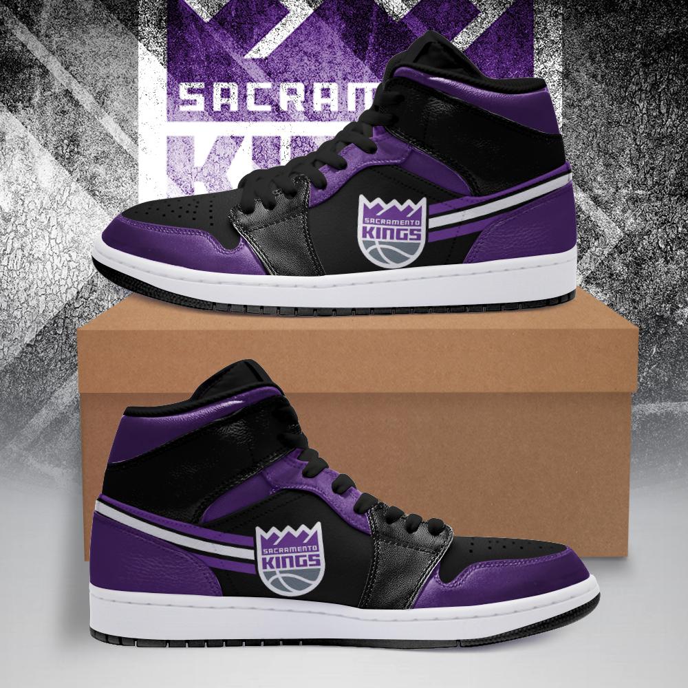 JWFancy Sacramento Kings NBA AJ1 High Sneakers Shoes For Men And Women