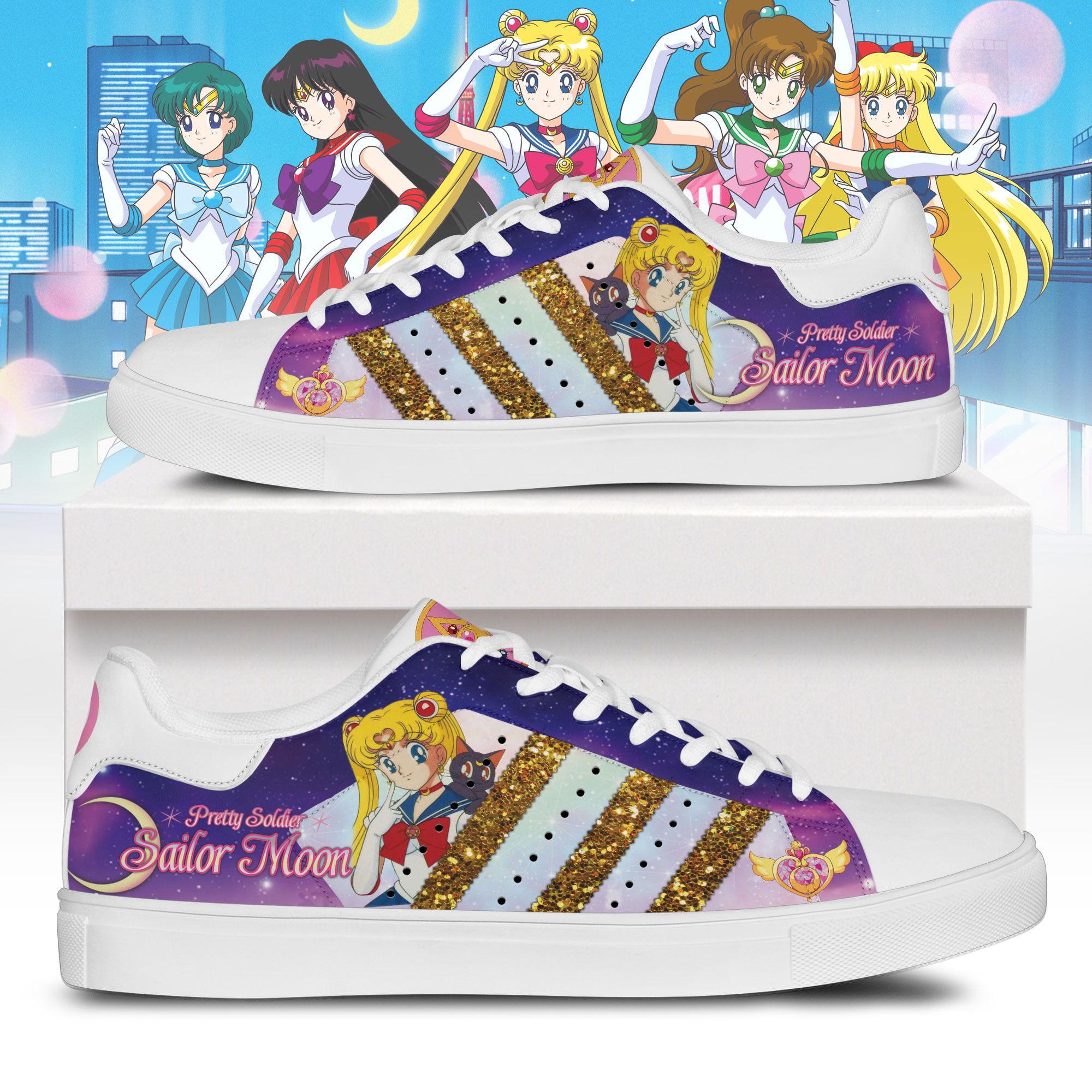 JWFancy Sailor Moon Skate Stan Shoes Sneakes For Men And Women
