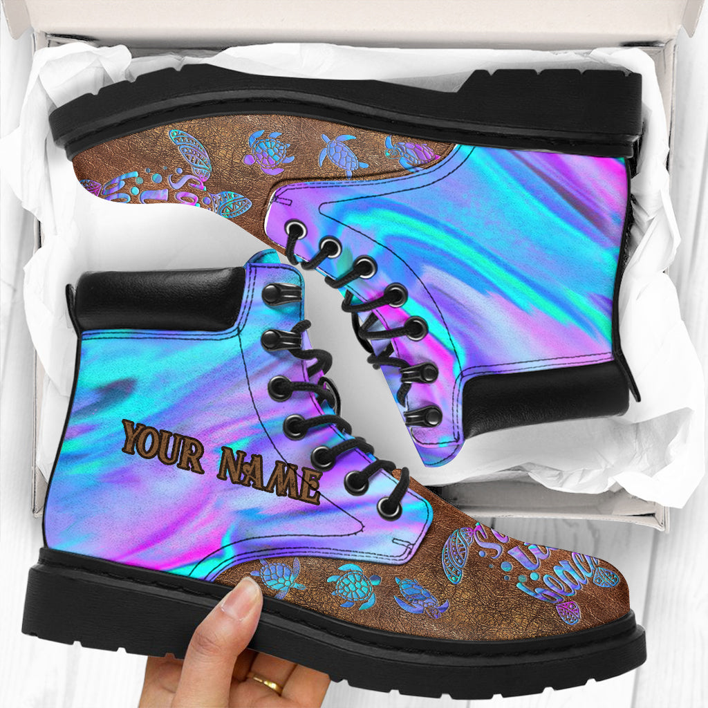 JWFancy Salty Lil' Beach - Turtle Boots Shoes For Men And Women