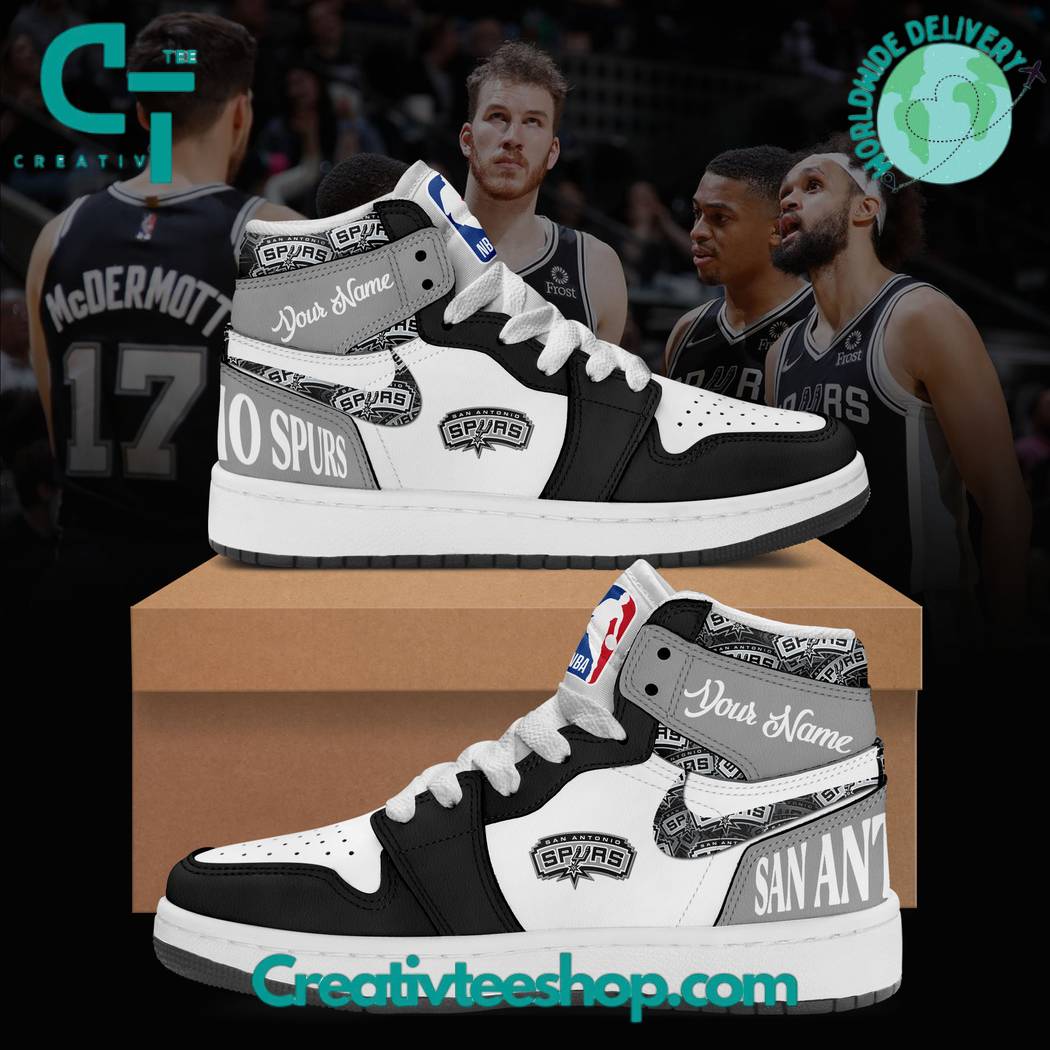 JWFancy San Antonio Spurs AJ1 High Sneakers Shoes For Men And Women
