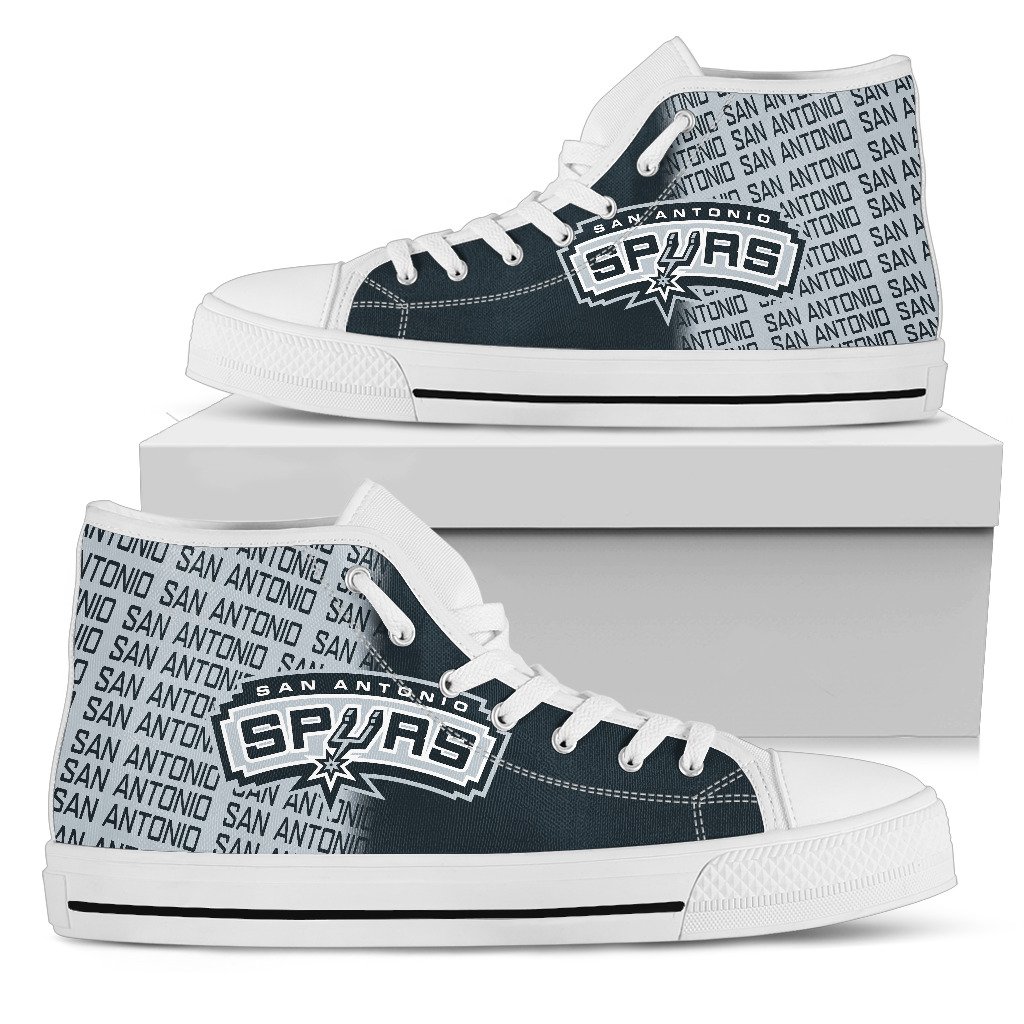 JWFancy San Antonio Spurs High Top Canvas Sneakers Shoes For Men And Women