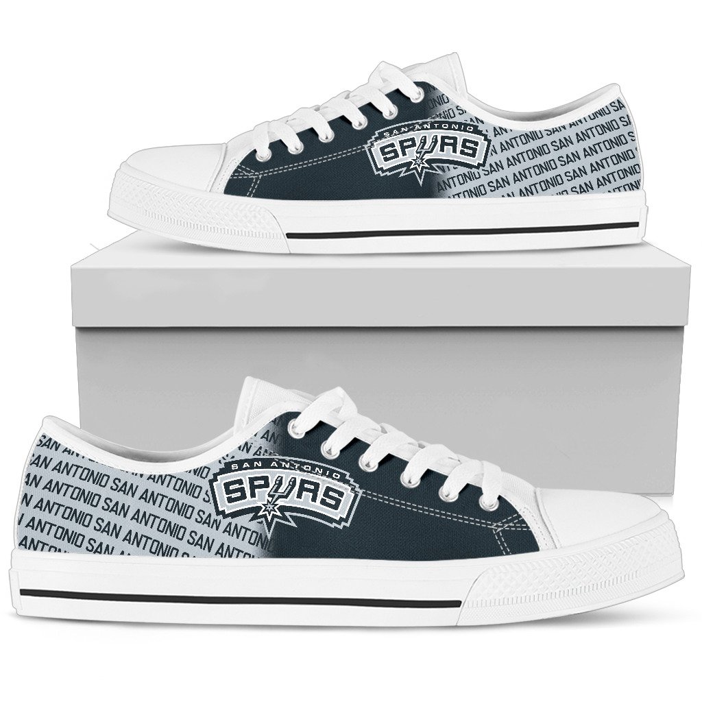 JWFancy San Antonio Spurs Low Top Canvas Sneakers Shoes For Men And Women