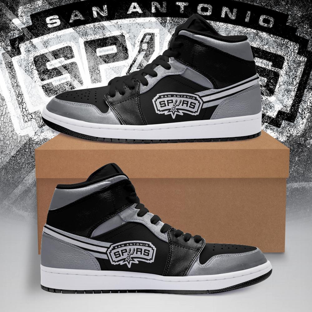 JWFancy San Antonio Spurs NBA AJ1 High Sneakers Shoes For Men And Women