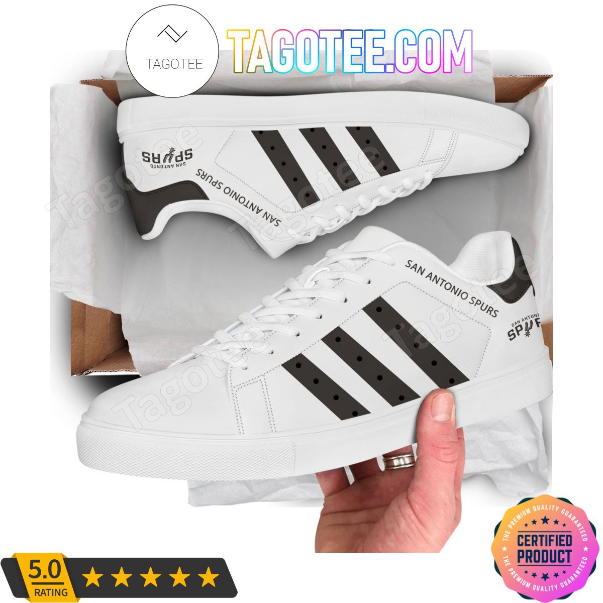 JWFancy San Antonio Spurs Skate Stan Shoes Sneakes For Men And Women