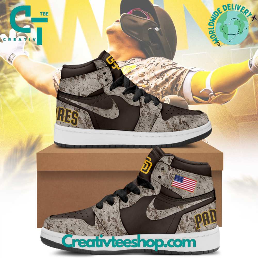JWFancy San Diego Padres AJ1 High Sneakers Shoes For Men And Women