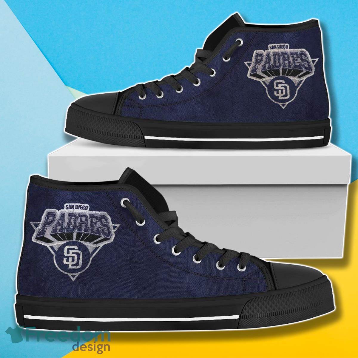 JWFancy San Diego Padres High Top Canvas Sneakers Shoes For Men And Women