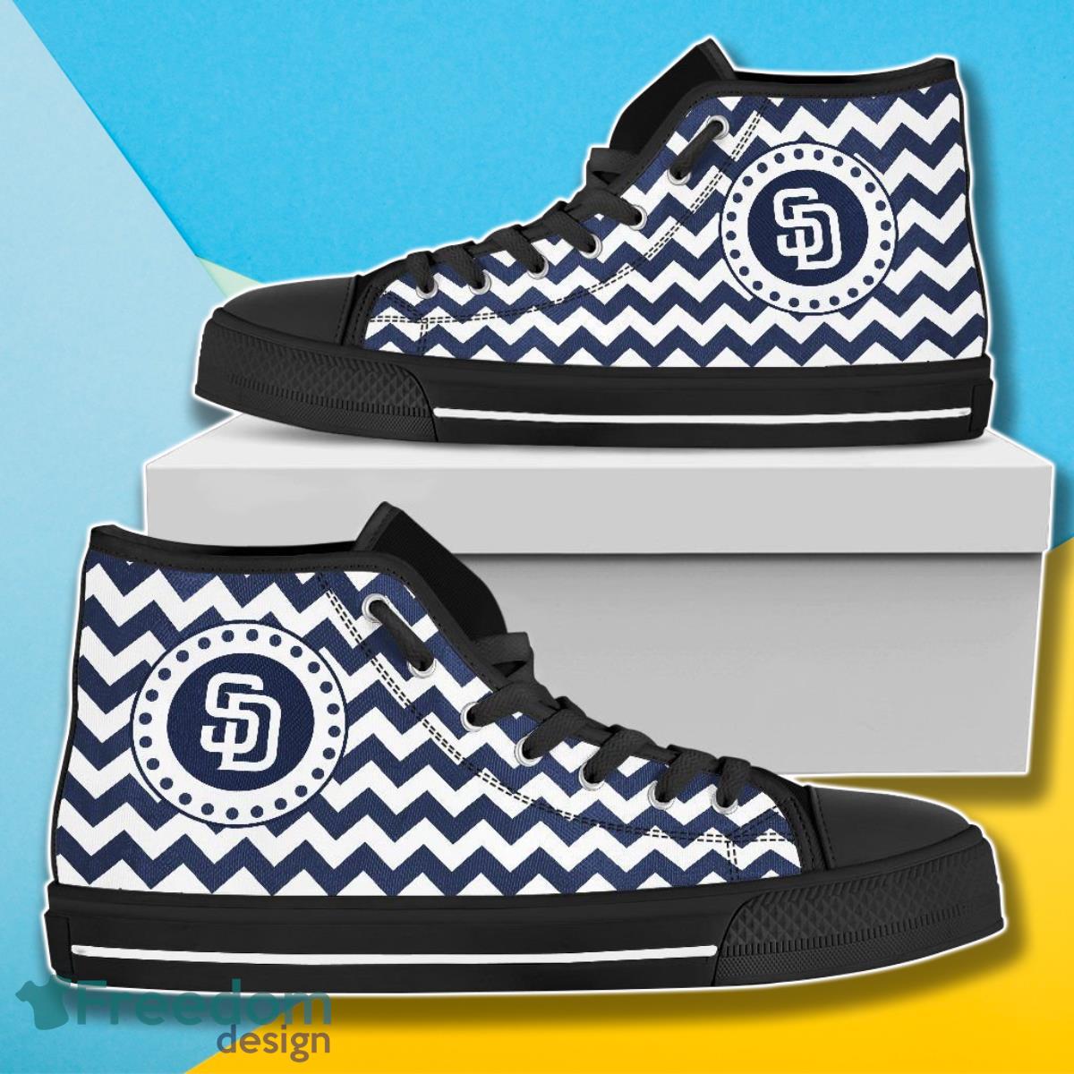 JWFancy San Diego Padres High Top Canvas Sneakers Shoes For Men And Women