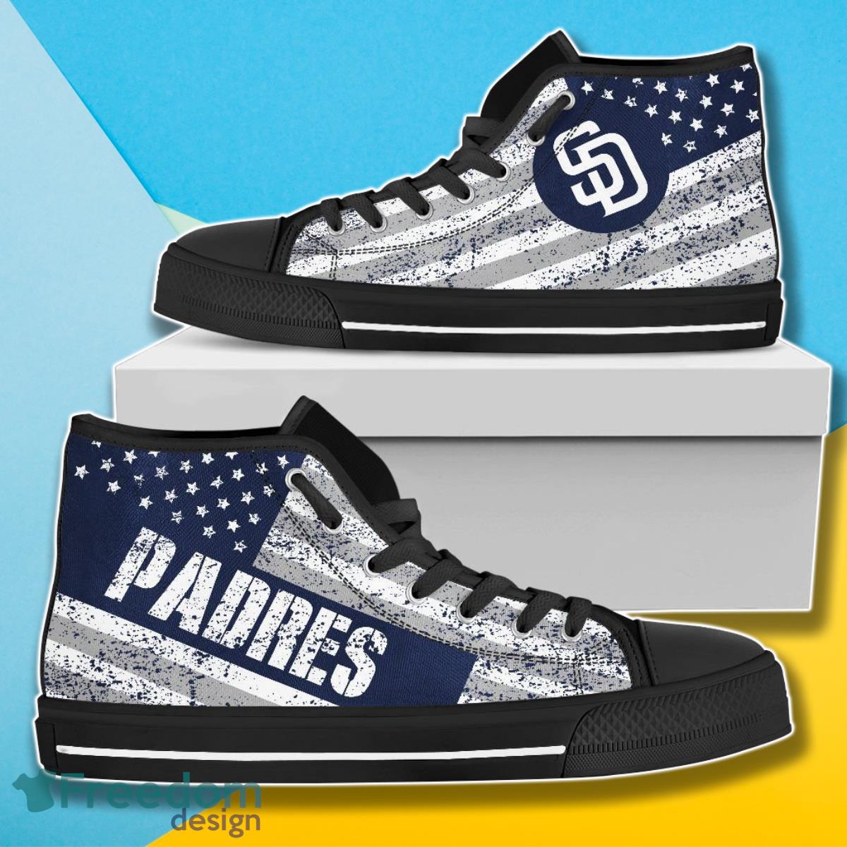 JWFancy San Diego Padres High Top Canvas Sneakers Shoes For Men And Women