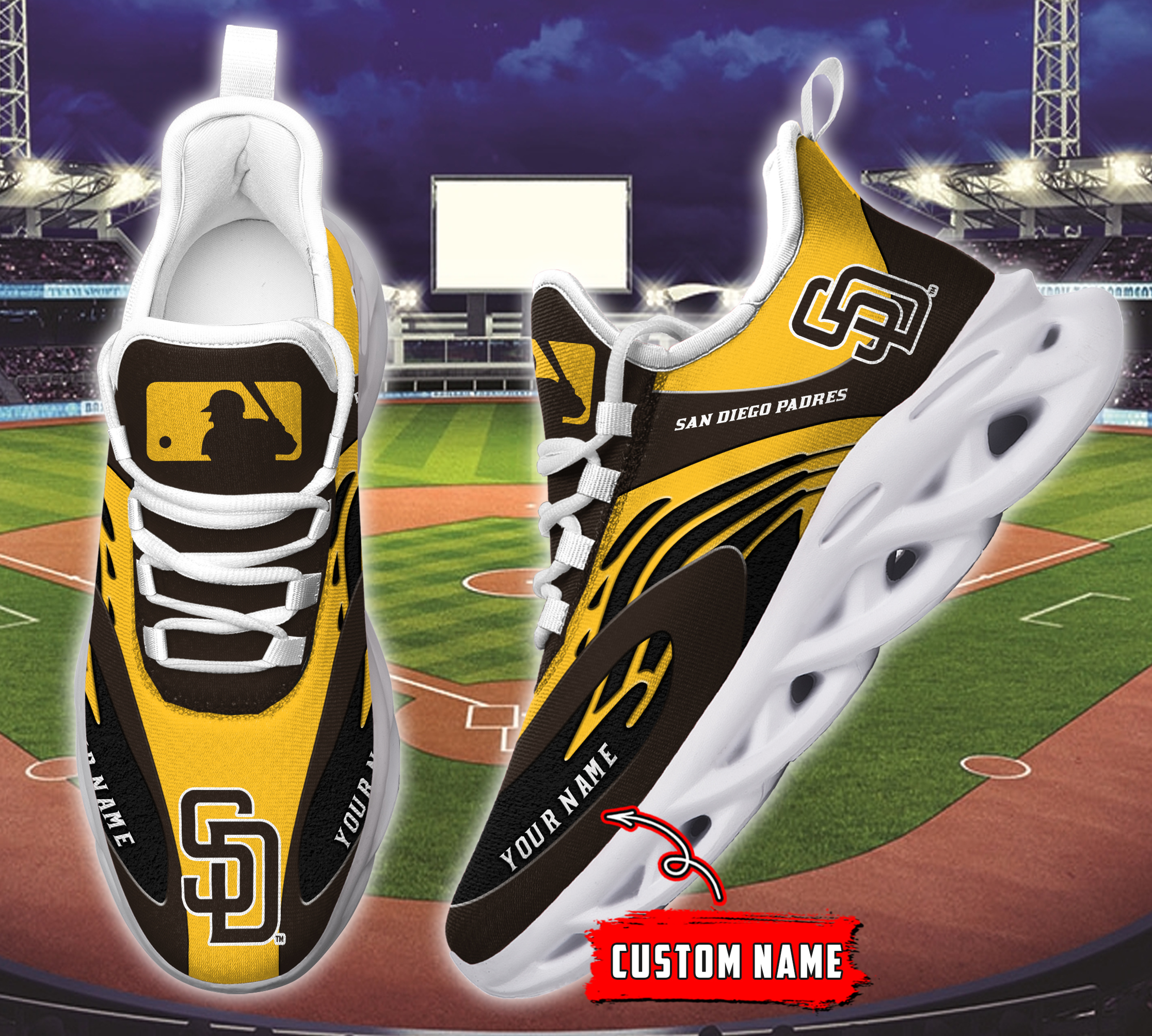 JWFancy San Diego Padres MLB Max Soul Shoes Sneakers For Men And Women