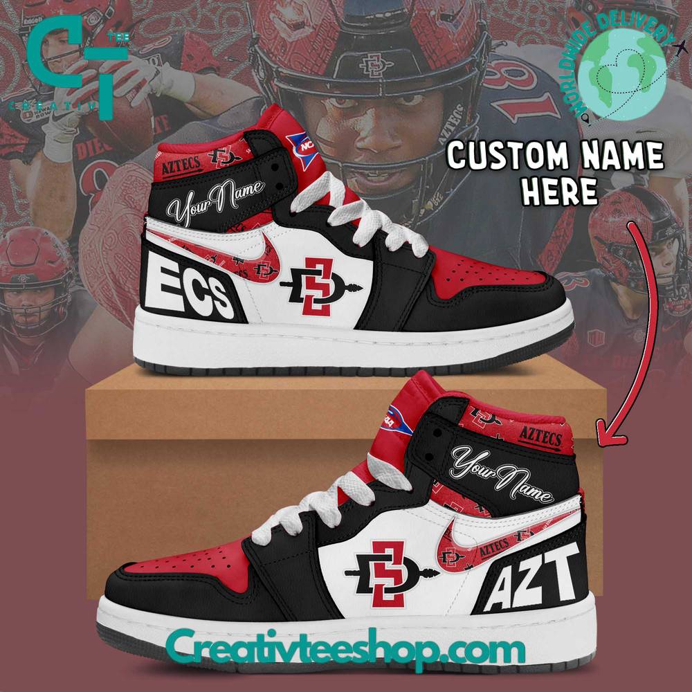 JWFancy San Diego State Aztecs AJ1 High Sneakers Shoes For Men And Women