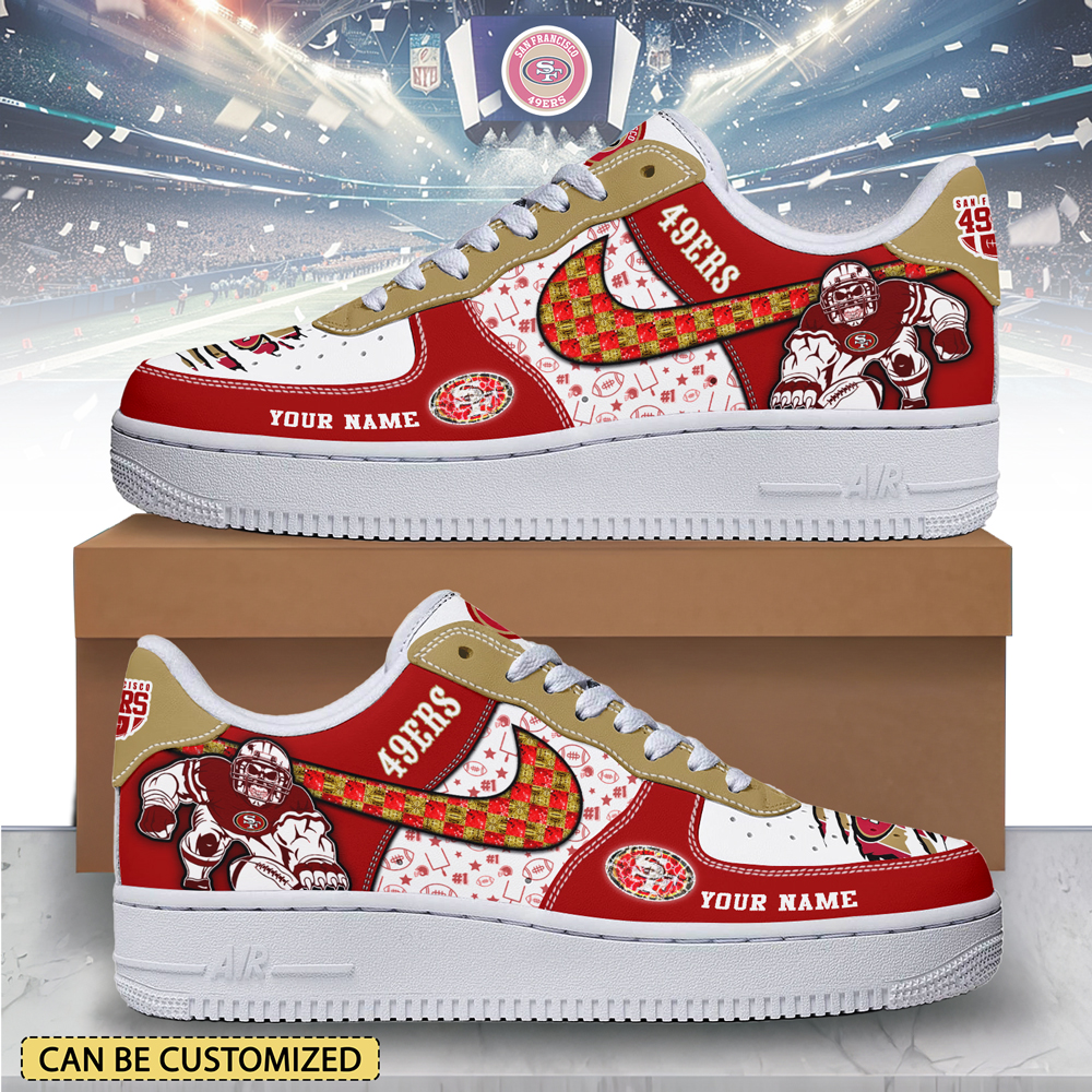 JWFancy San Francisco 49ers Air Low-Top Sneakers Shoes For Men And Women