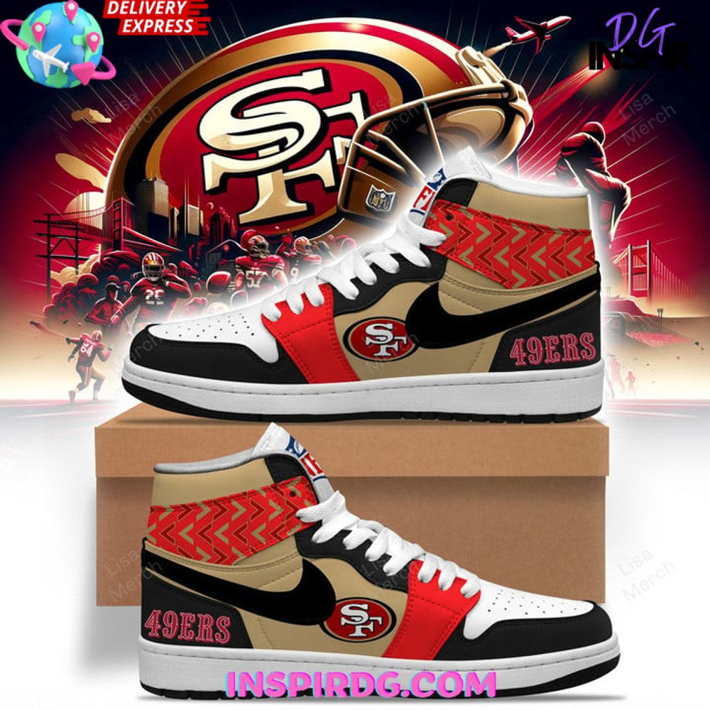 JWFancy San Francisco 49ers AJ1 High Sneakers Shoes For Men And Women