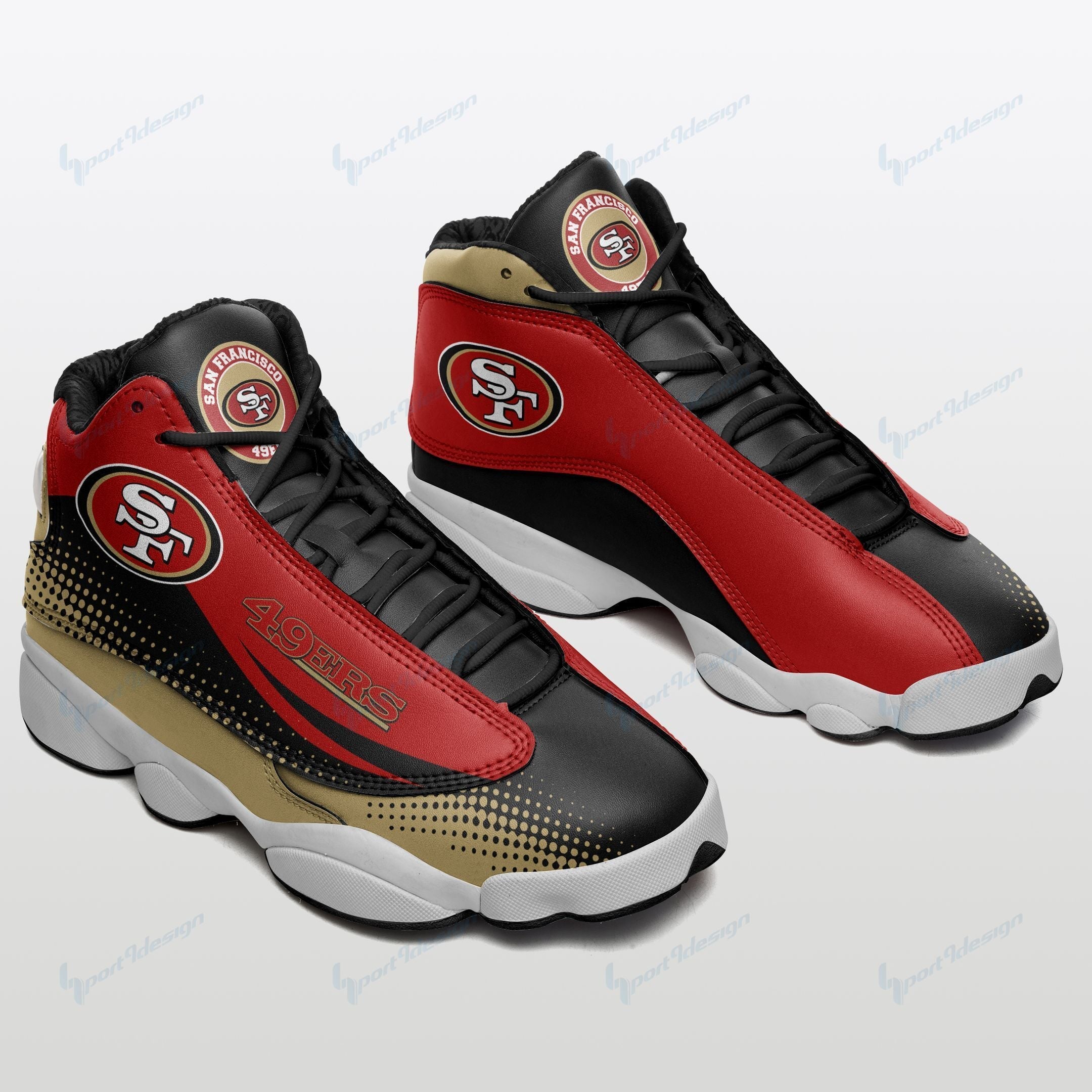 JWFancy San Francisco 49ers AJ13 Sneakers Shoes For Men And Women