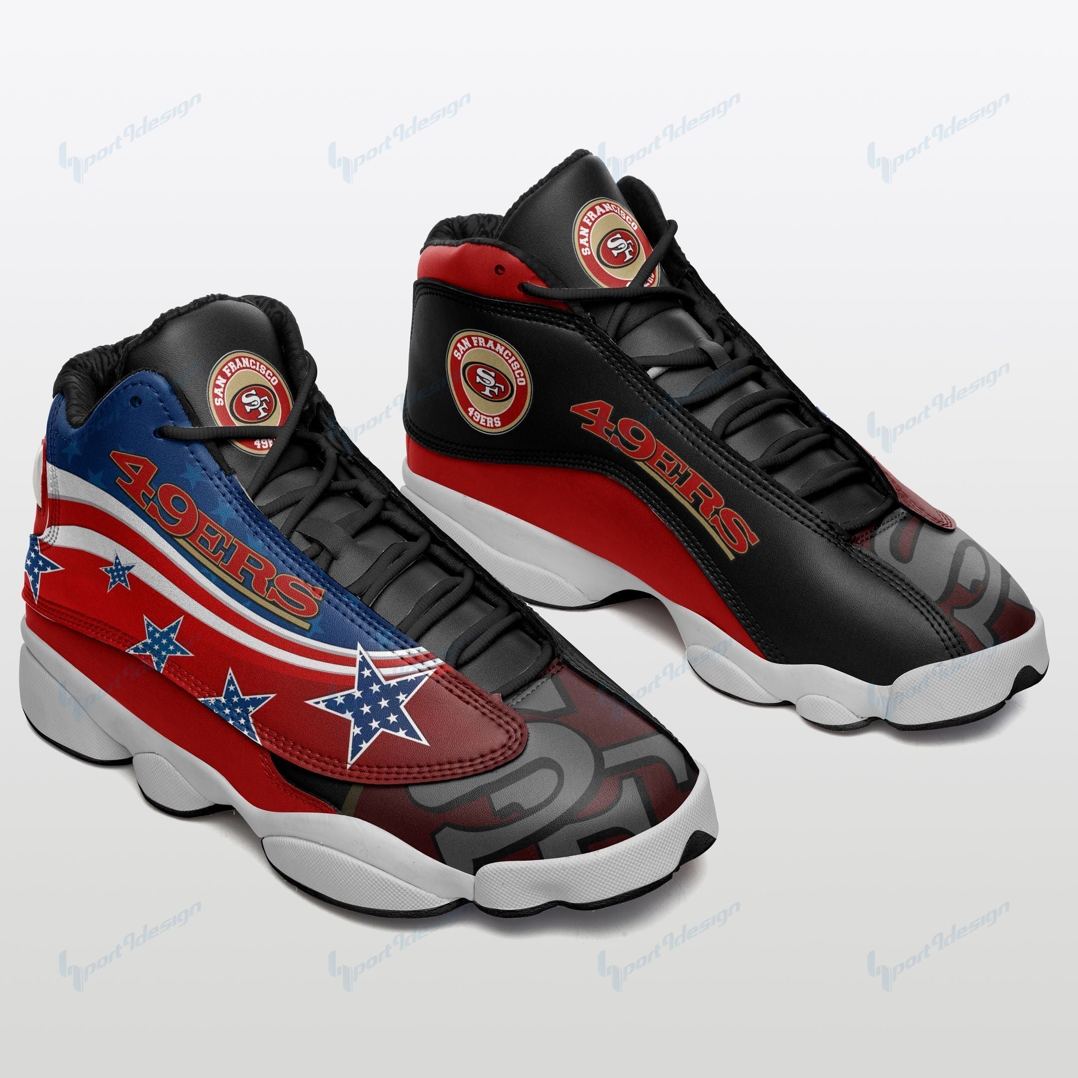 JWFancy San Francisco 49ers AJ13 Sneakers Shoes For Men And Women
