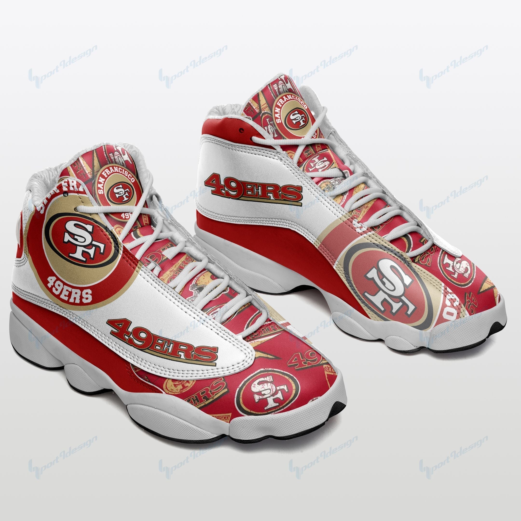 JWFancy San Francisco 49ers AJ13 Sneakers Shoes For Men And Women
