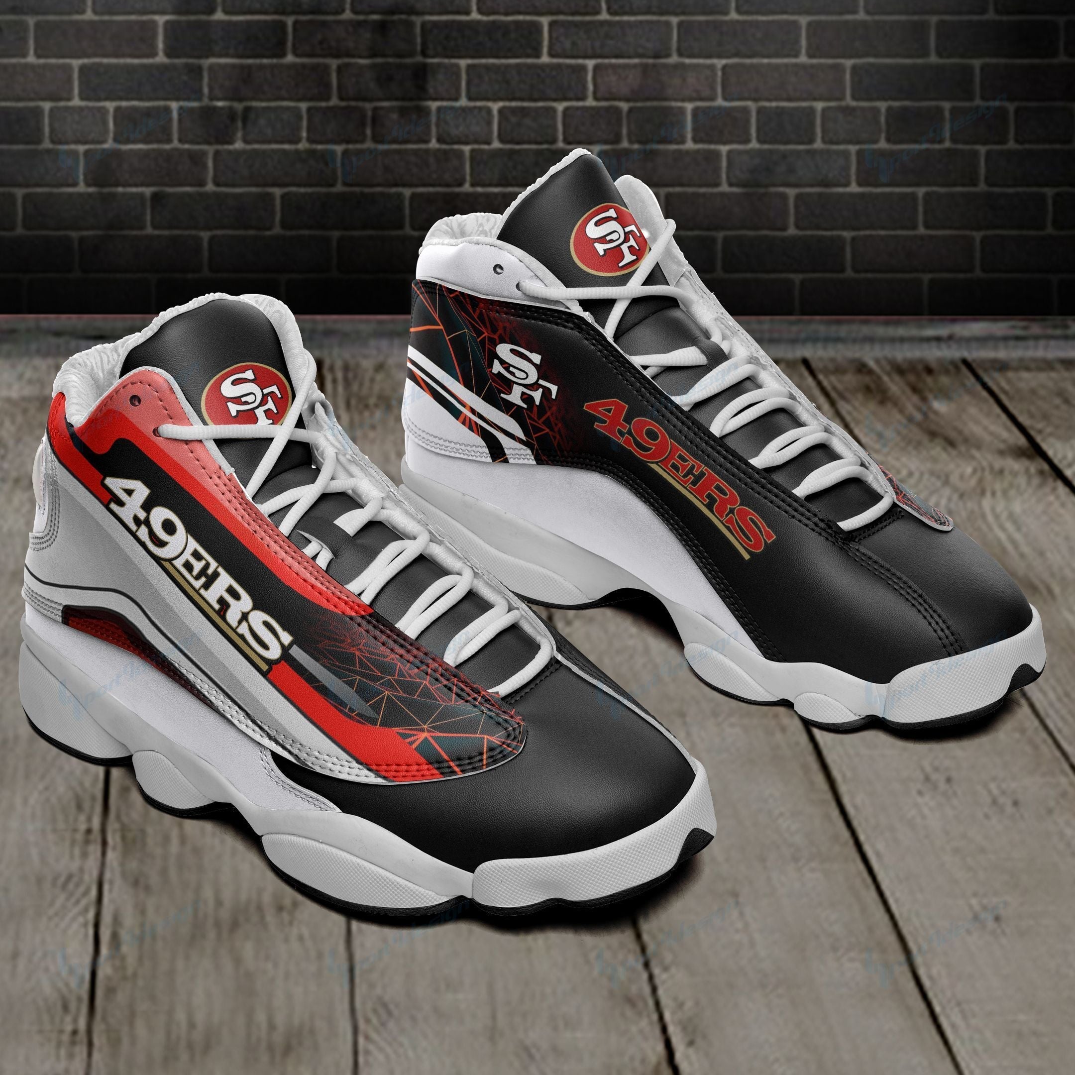 JWFancy San Francisco 49ers AJ13 Sneakers Shoes For Men And Women