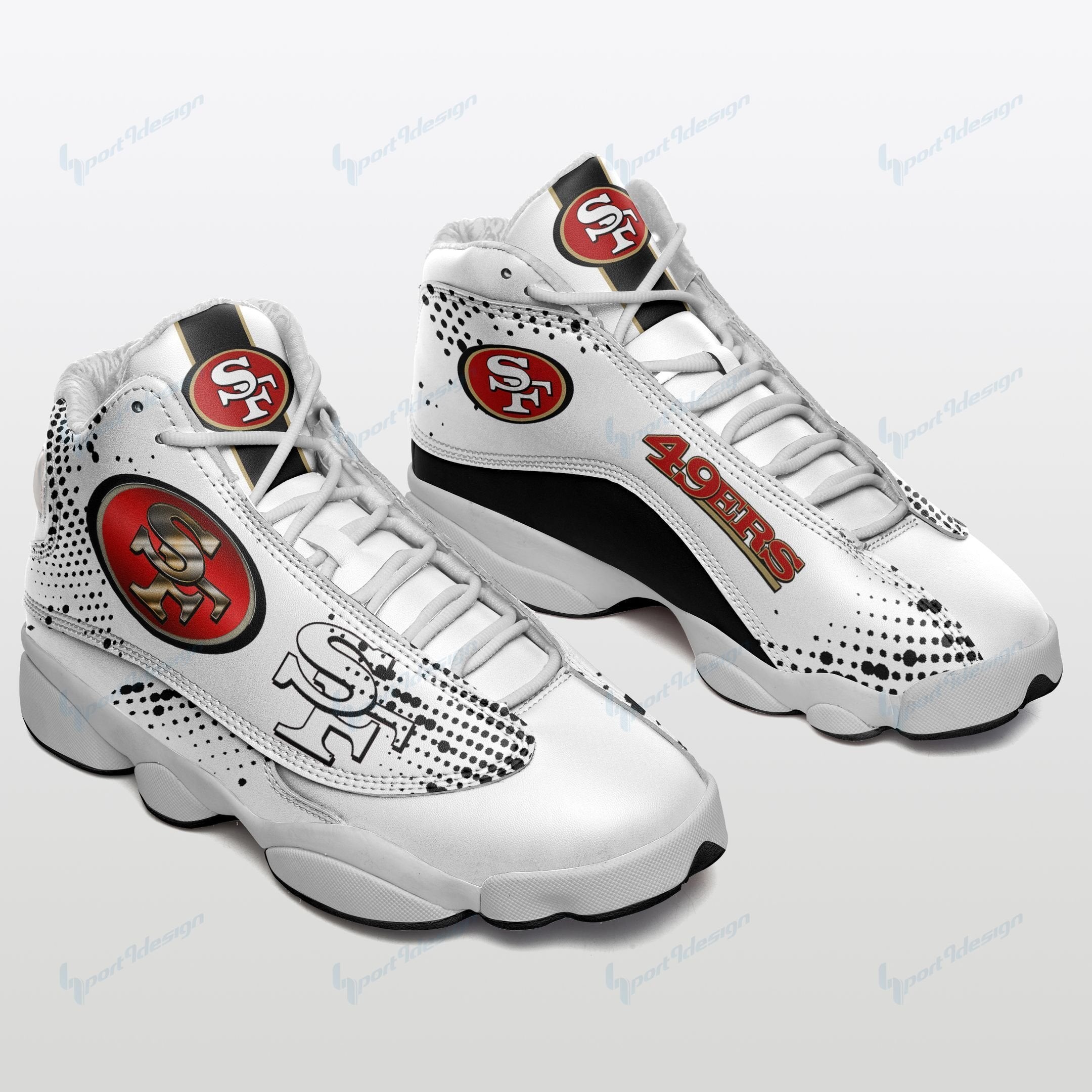 JWFancy San Francisco 49ers AJ13 Sneakers Shoes For Men And Women