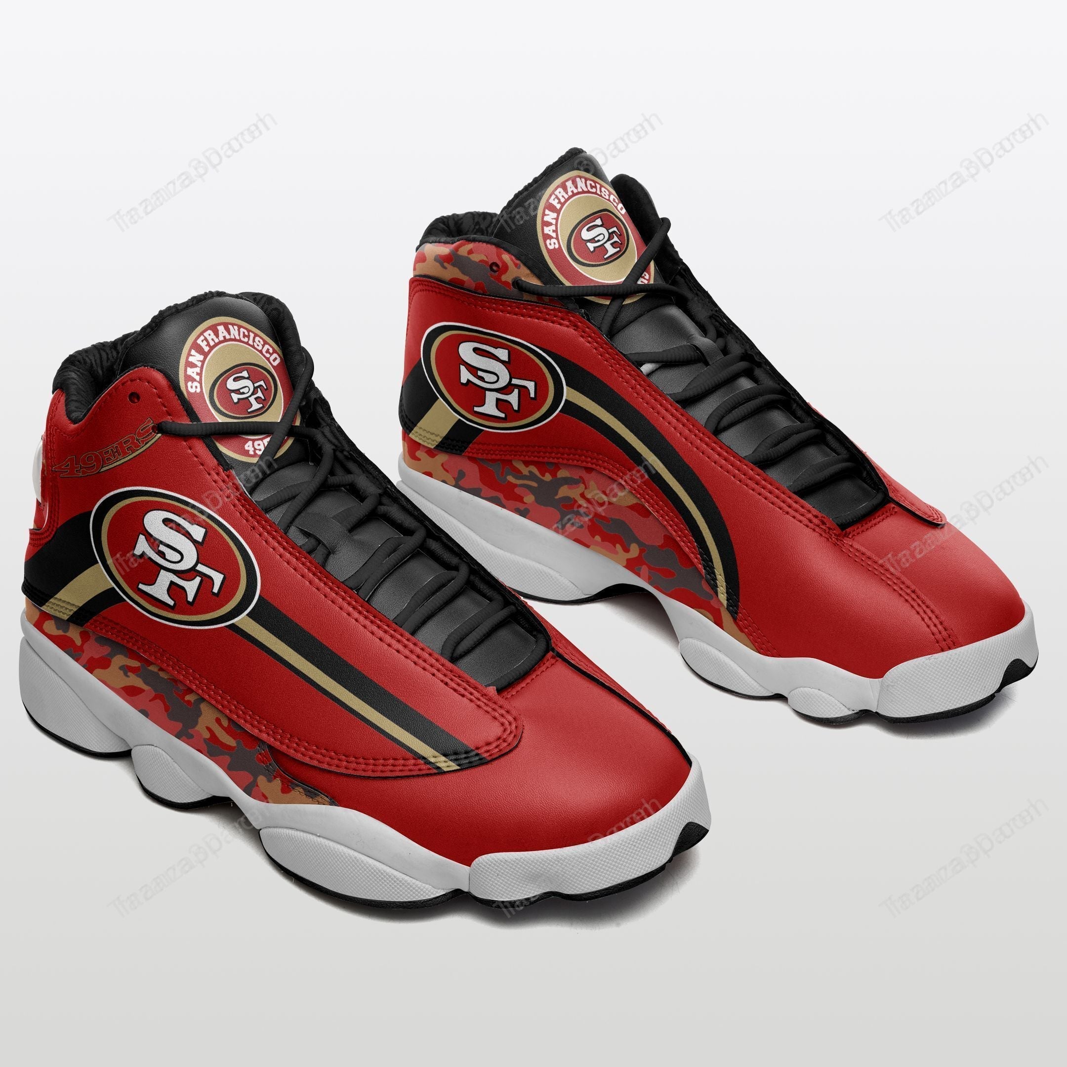 JWFancy San Francisco 49ers AJ13 Sneakers Shoes For Men And Women